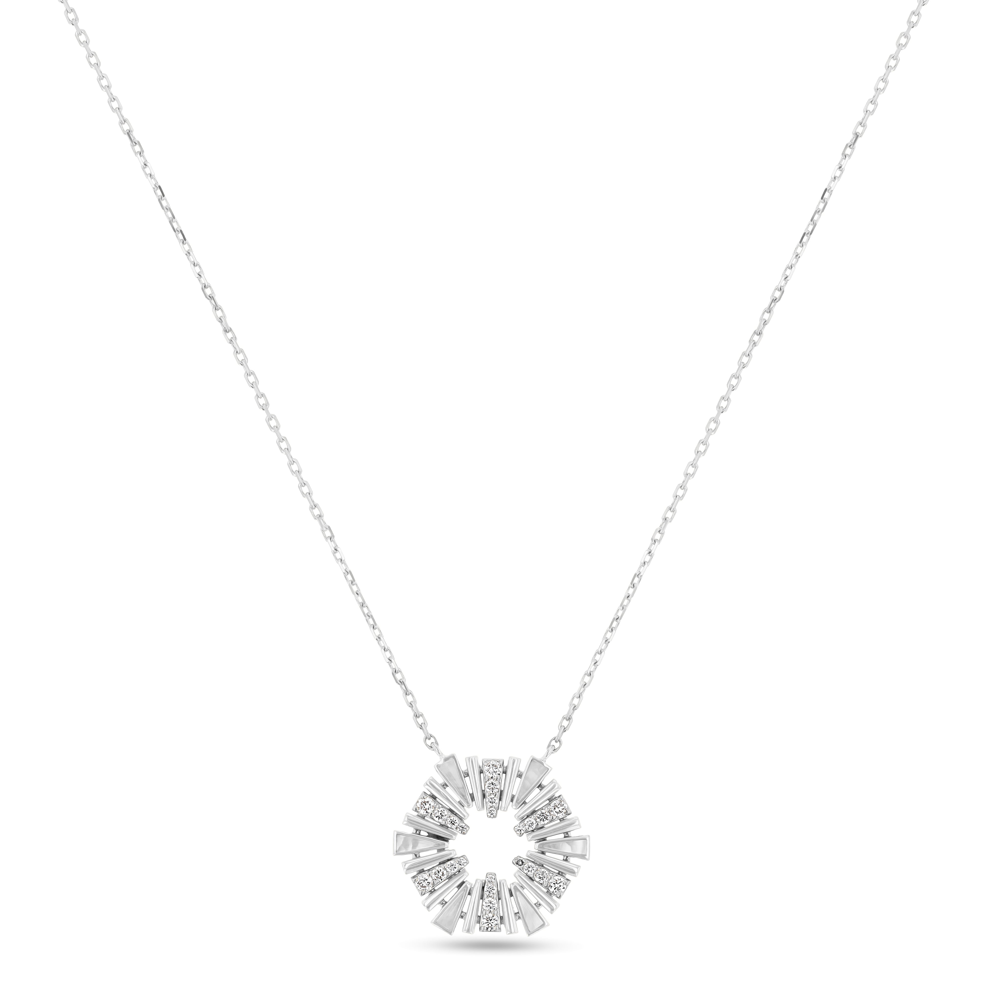 Al Fajr Mini Pendant#Gold_White Gold