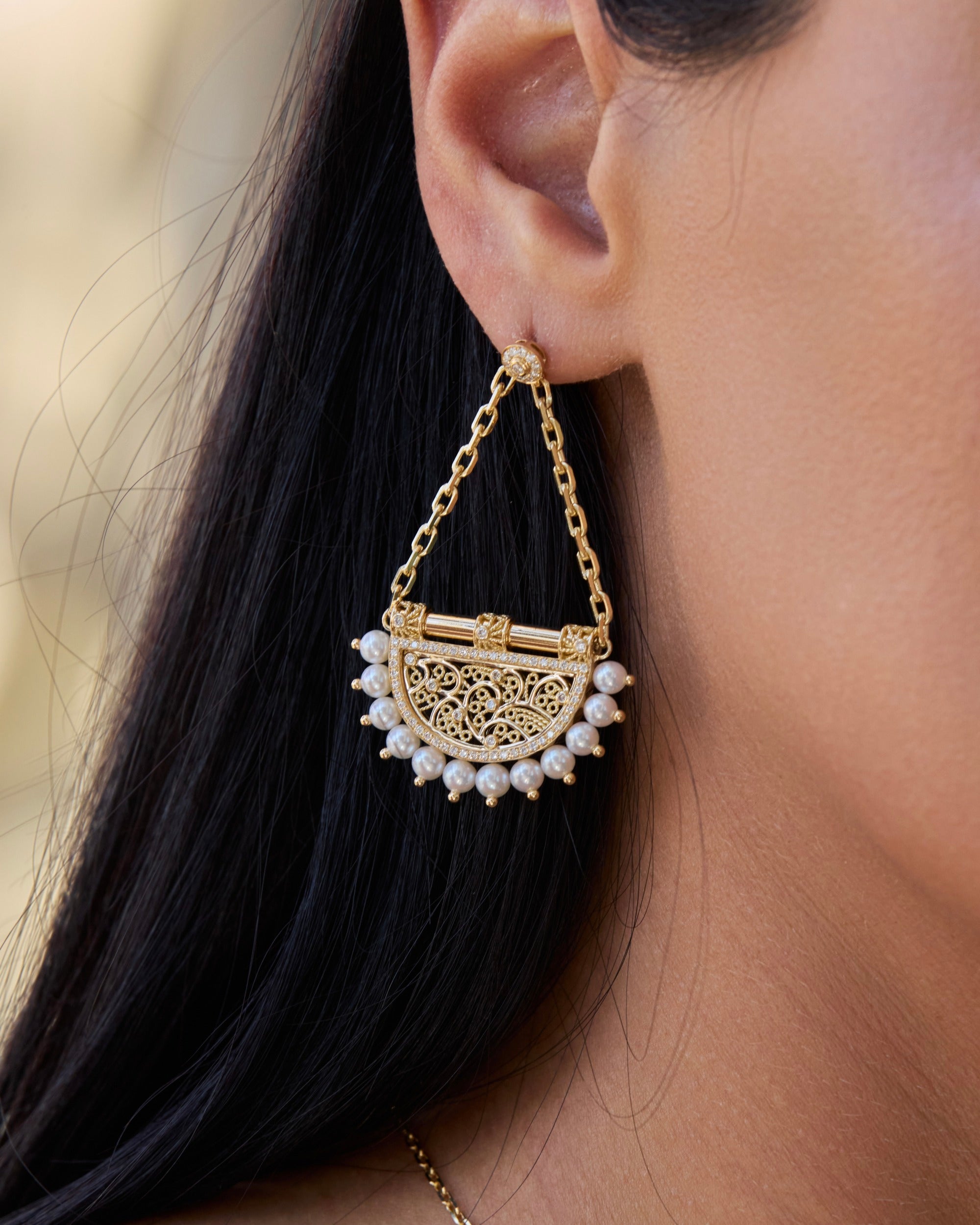 Heritage Al Mona Large Chandelier Earrings