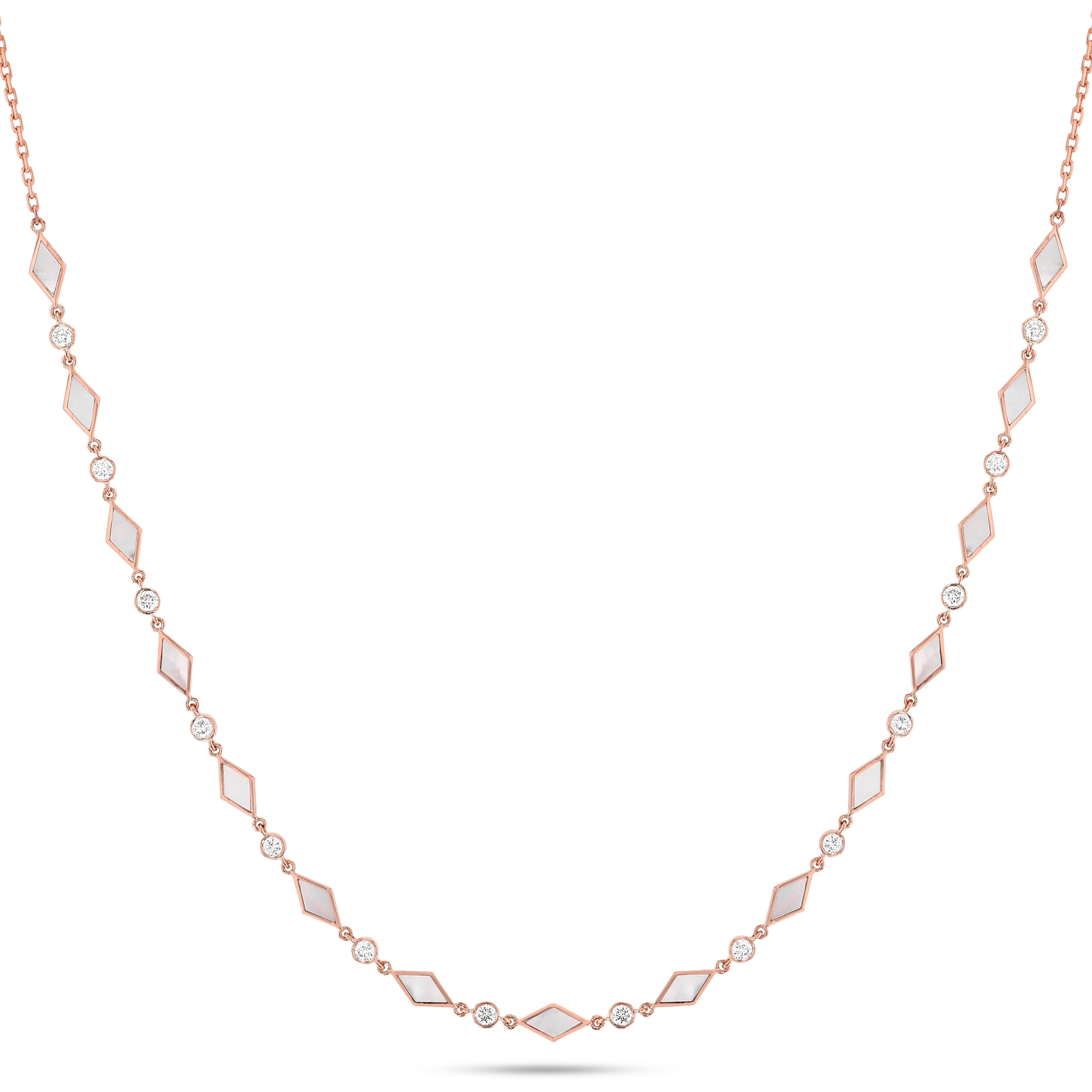Eternity Grace Necklace – Mother of Pearl | Rose Gold