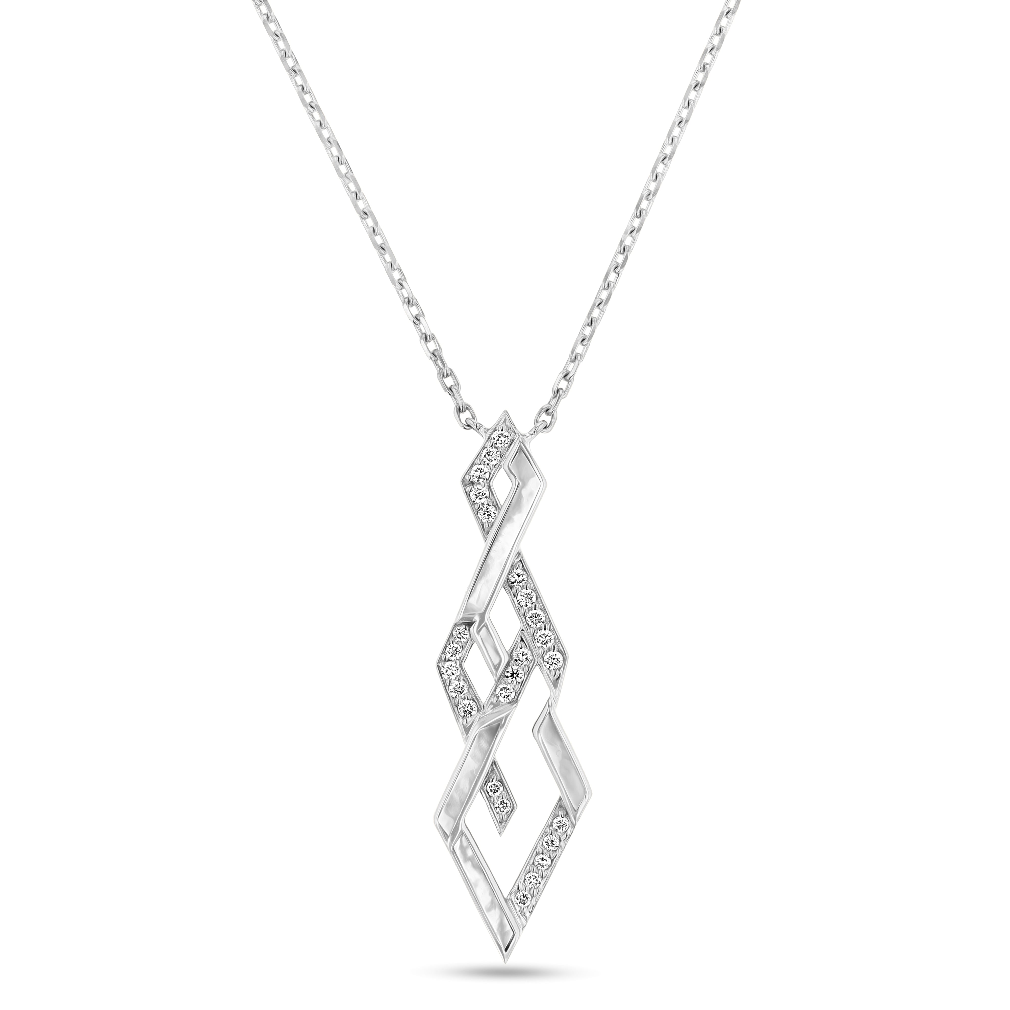 Eternity Noor Drop Pendant – White Gold