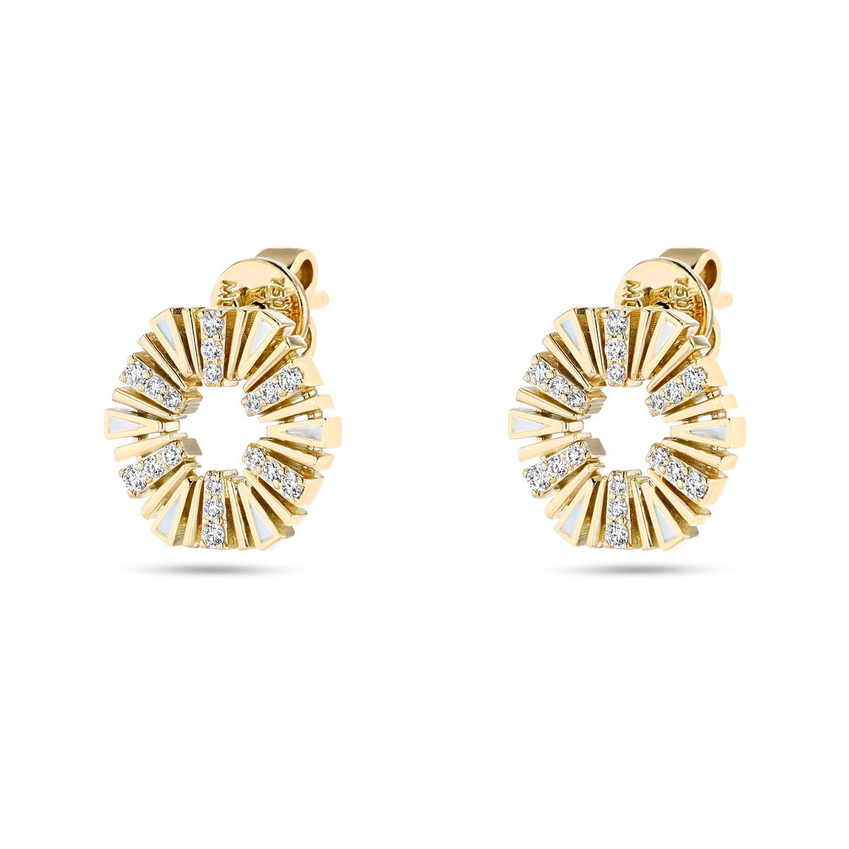 Al Fajr Shurooq Small Stud Earrings#Gold_Yellow Gold