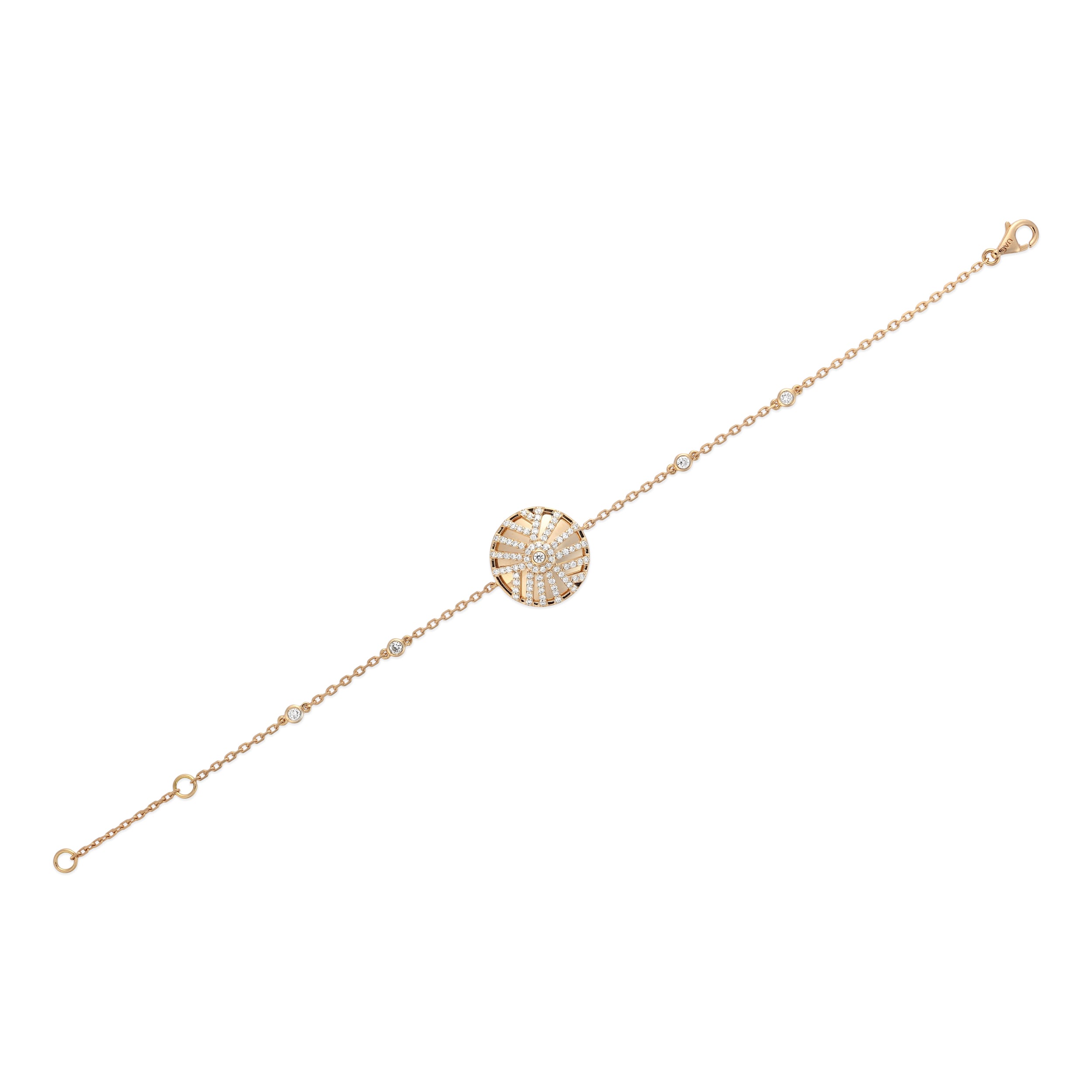 Palm Yellow Gold Round Bracelet