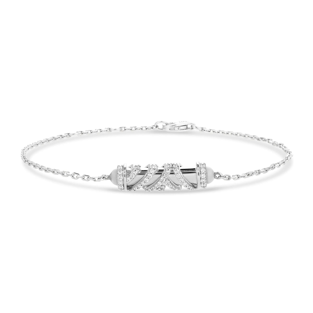 Palm Pearl Bracelet#Gold_White Gold
