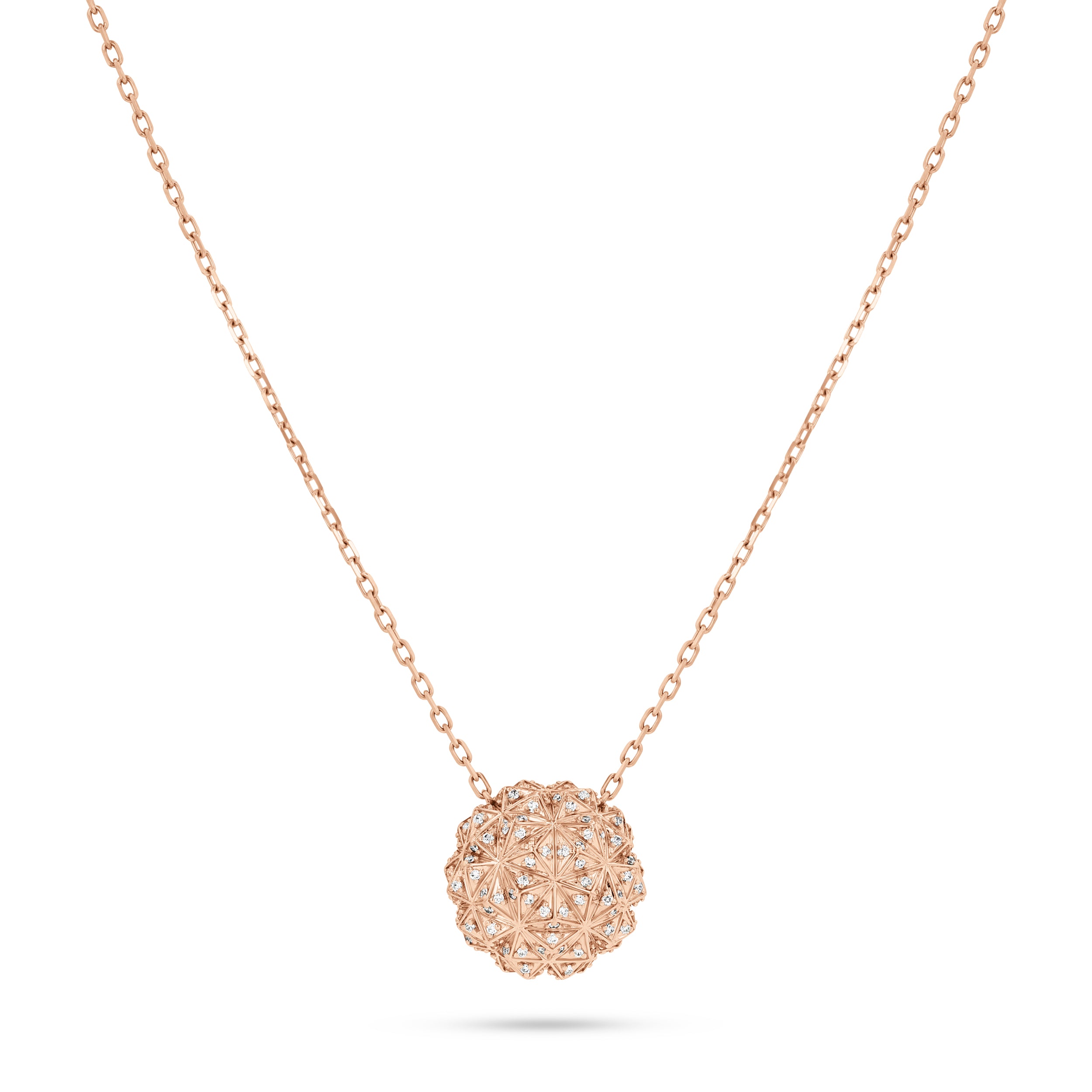 Tilal Round Diamond Pendant- Rose Gold