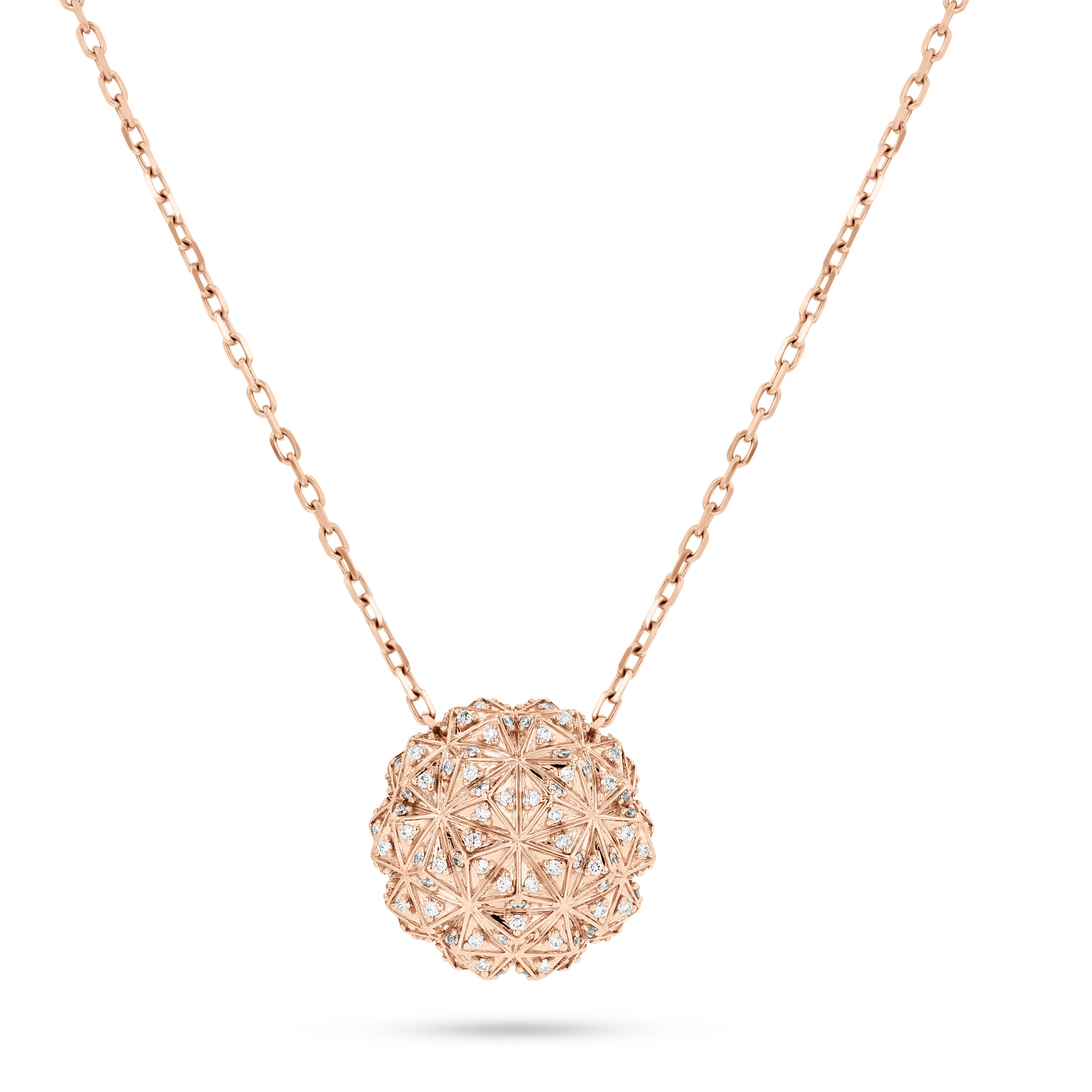 Tilal Round Diamond Pendant- Rose Gold