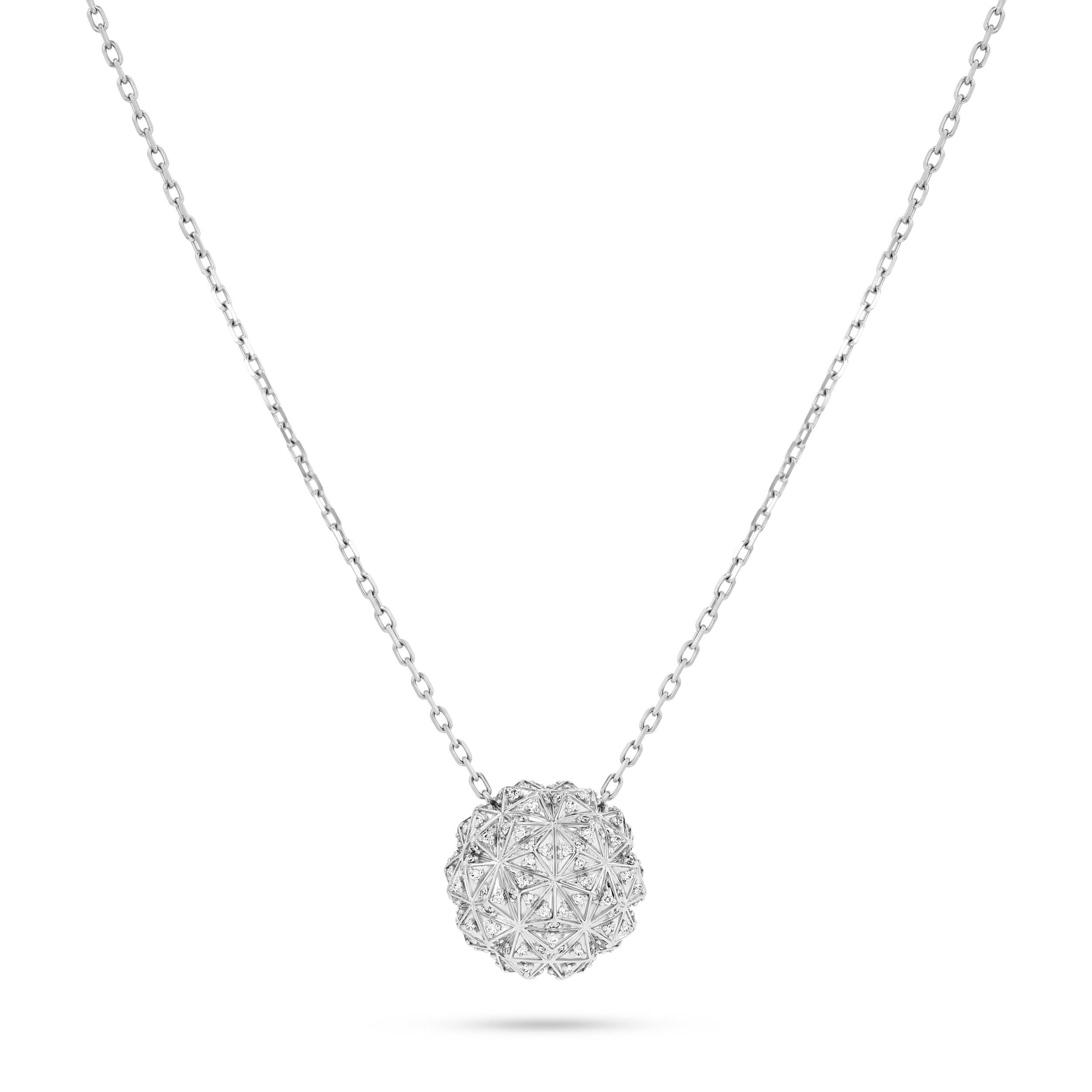 Tilal Round Diamond Pendant- White Gold