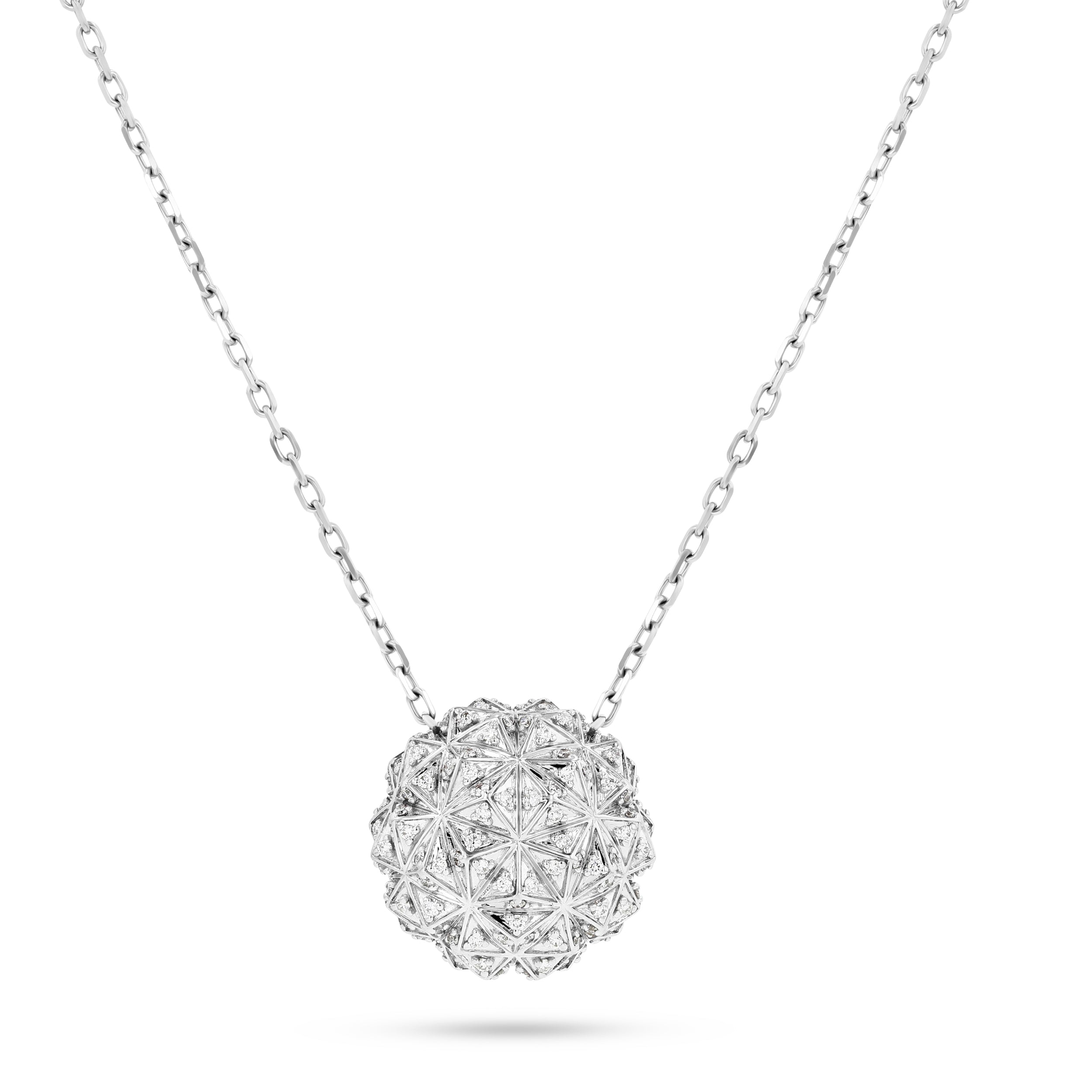 Tilal Round Diamond Pendant- White Gold