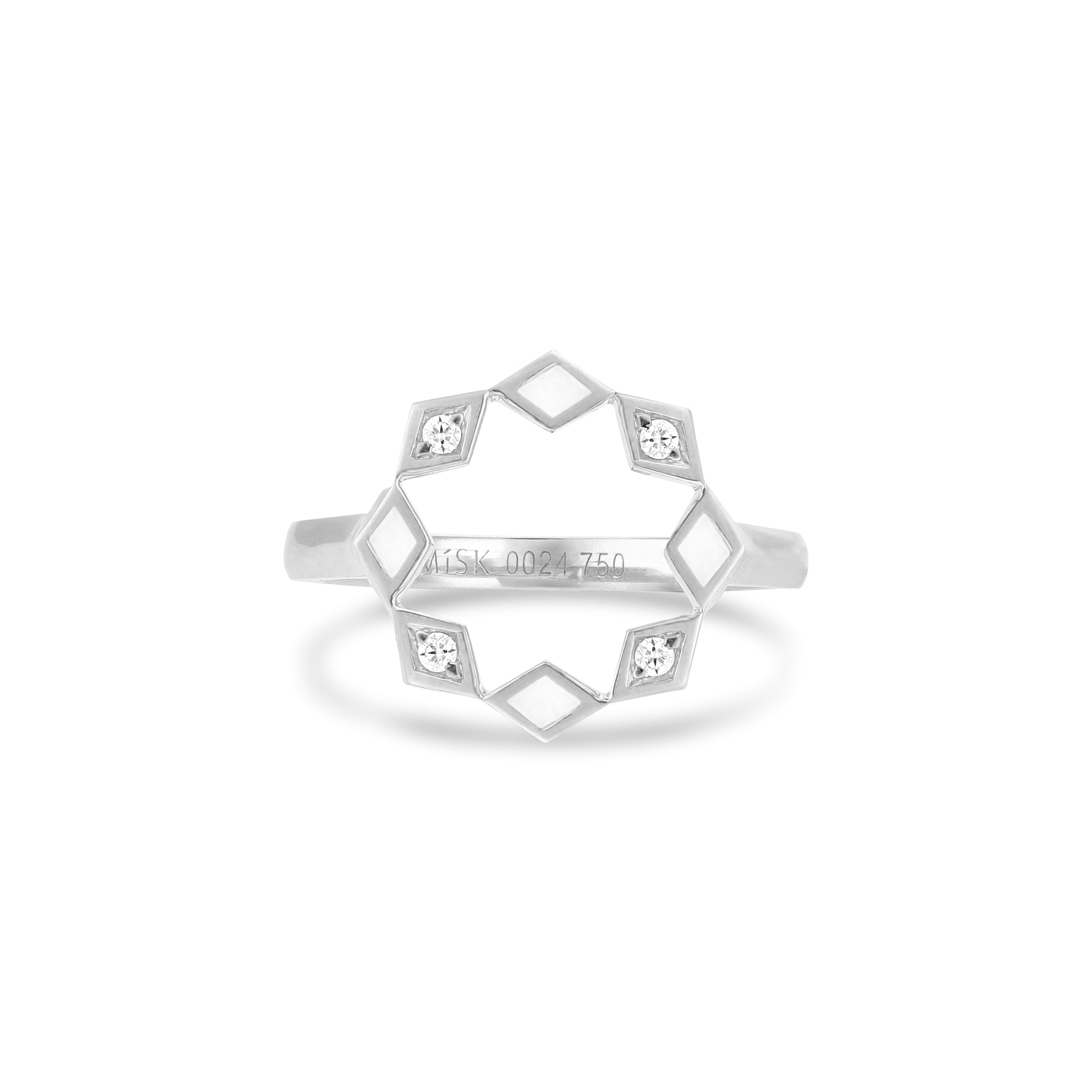 Eternity Round Mother Of Pearl Ring