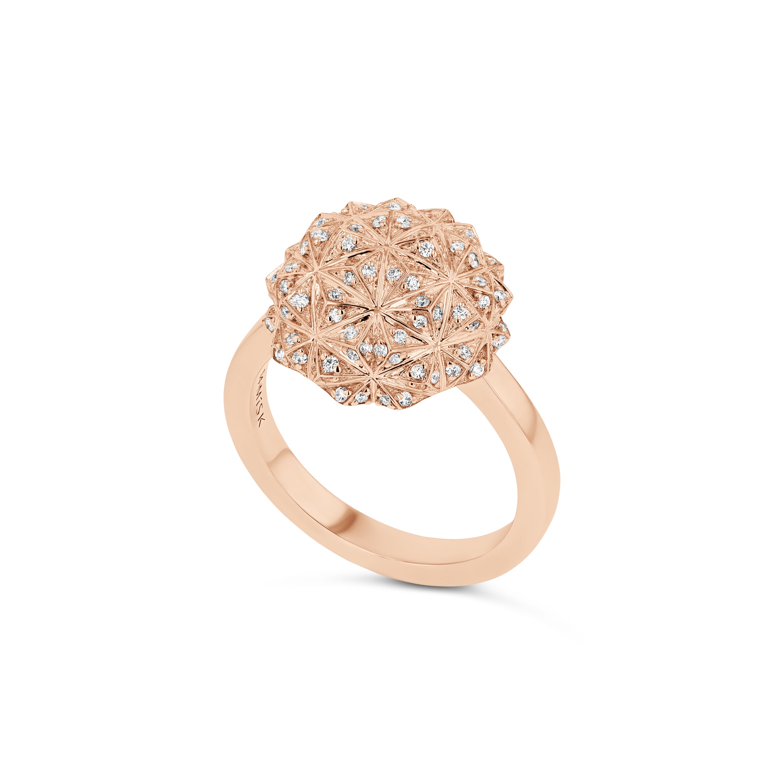 Tilal Round Diamond Ring- Rose Gold