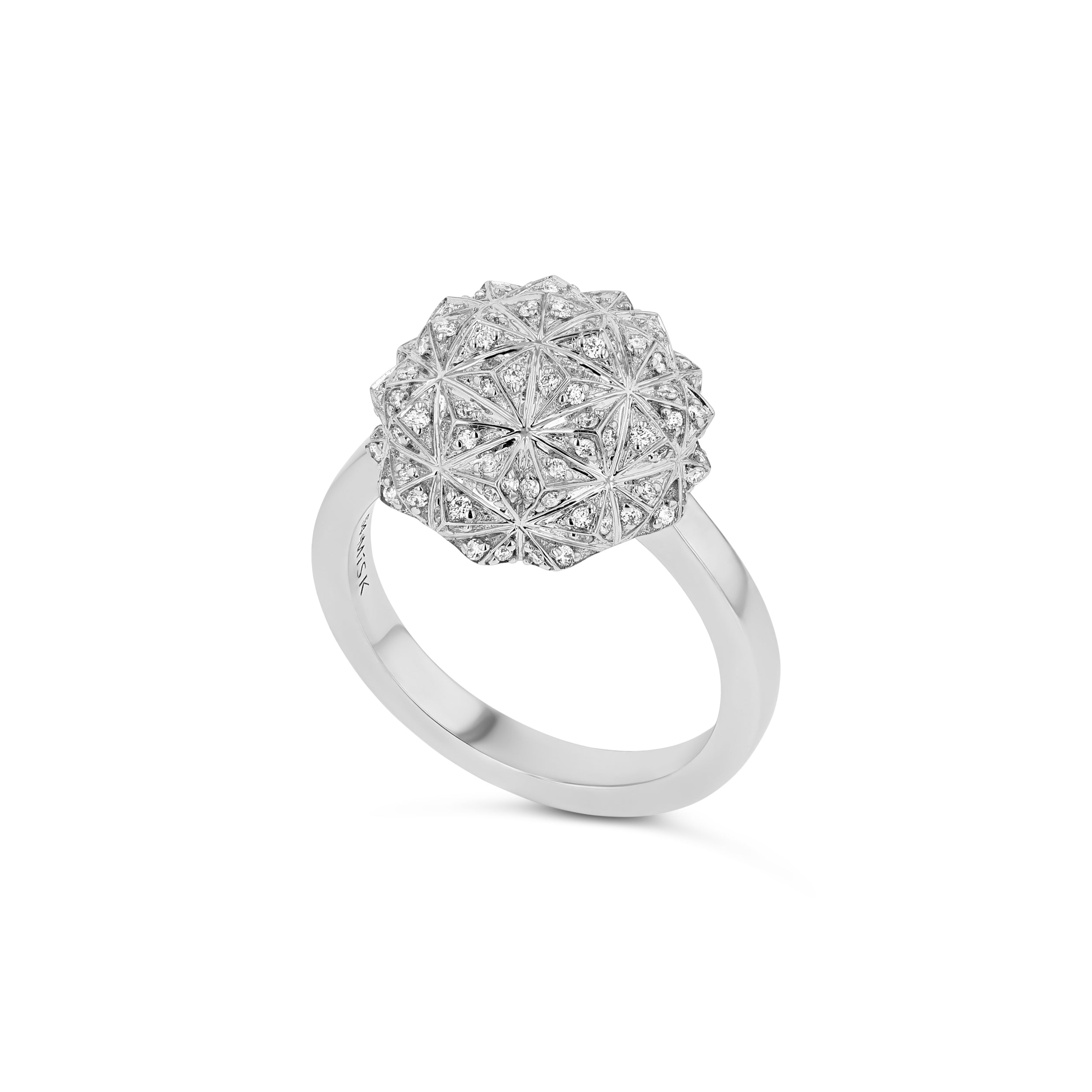 Tilal Round Diamond Ring- White Gold