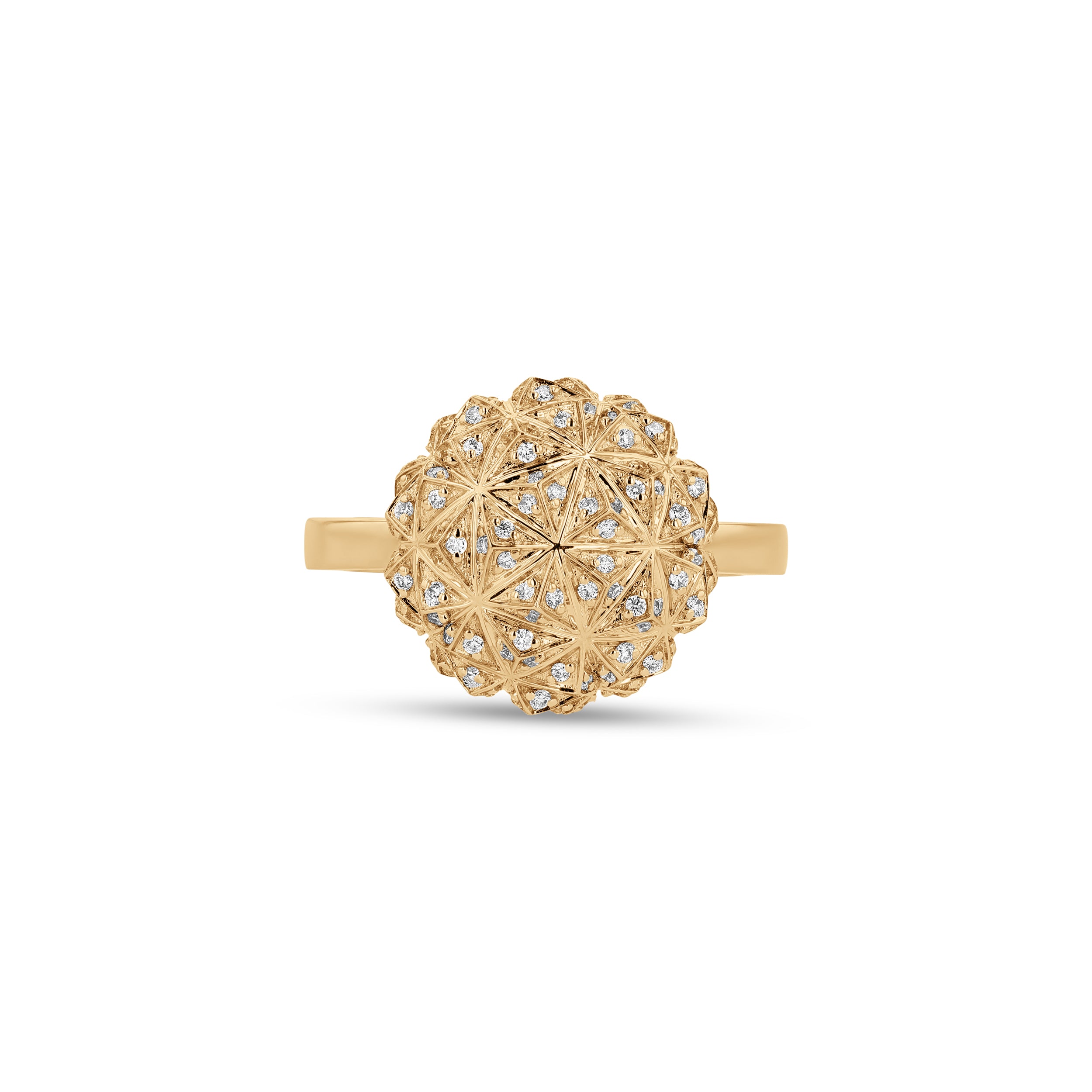 Tilal Round Diamond Ring- Yellow Gold