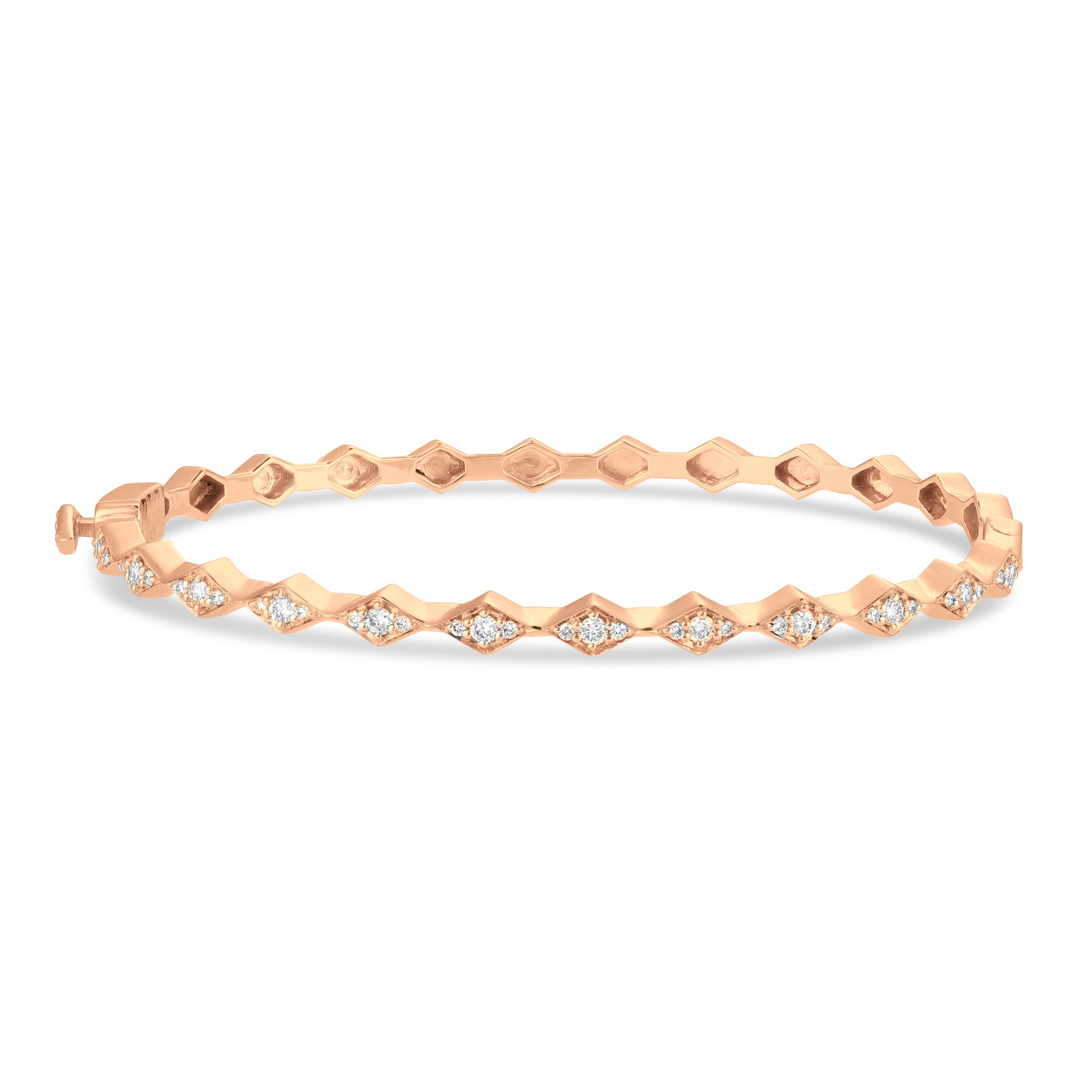 Eternity Slim Full Diamond Yellow Gold Bangle