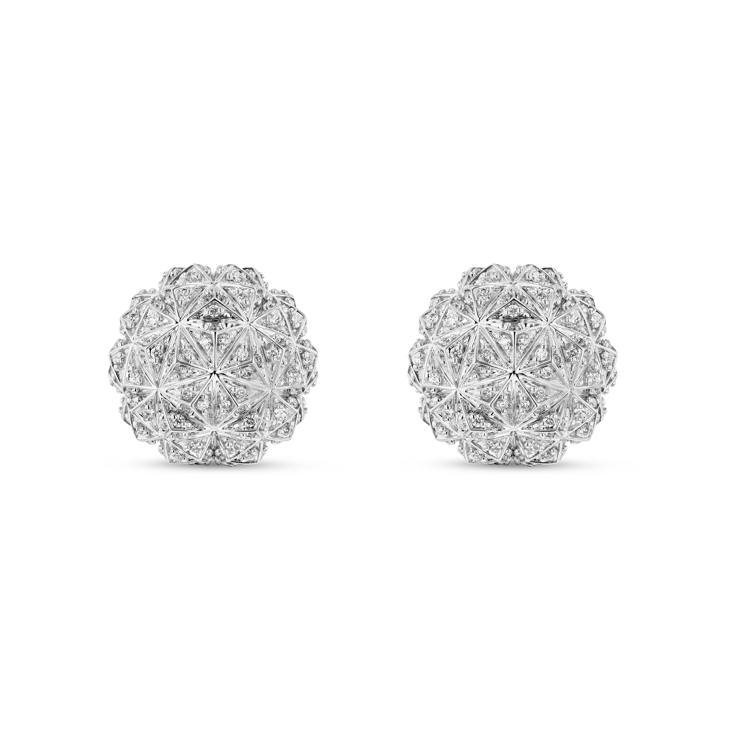 Tilal Round Diamond Studs- White Gold