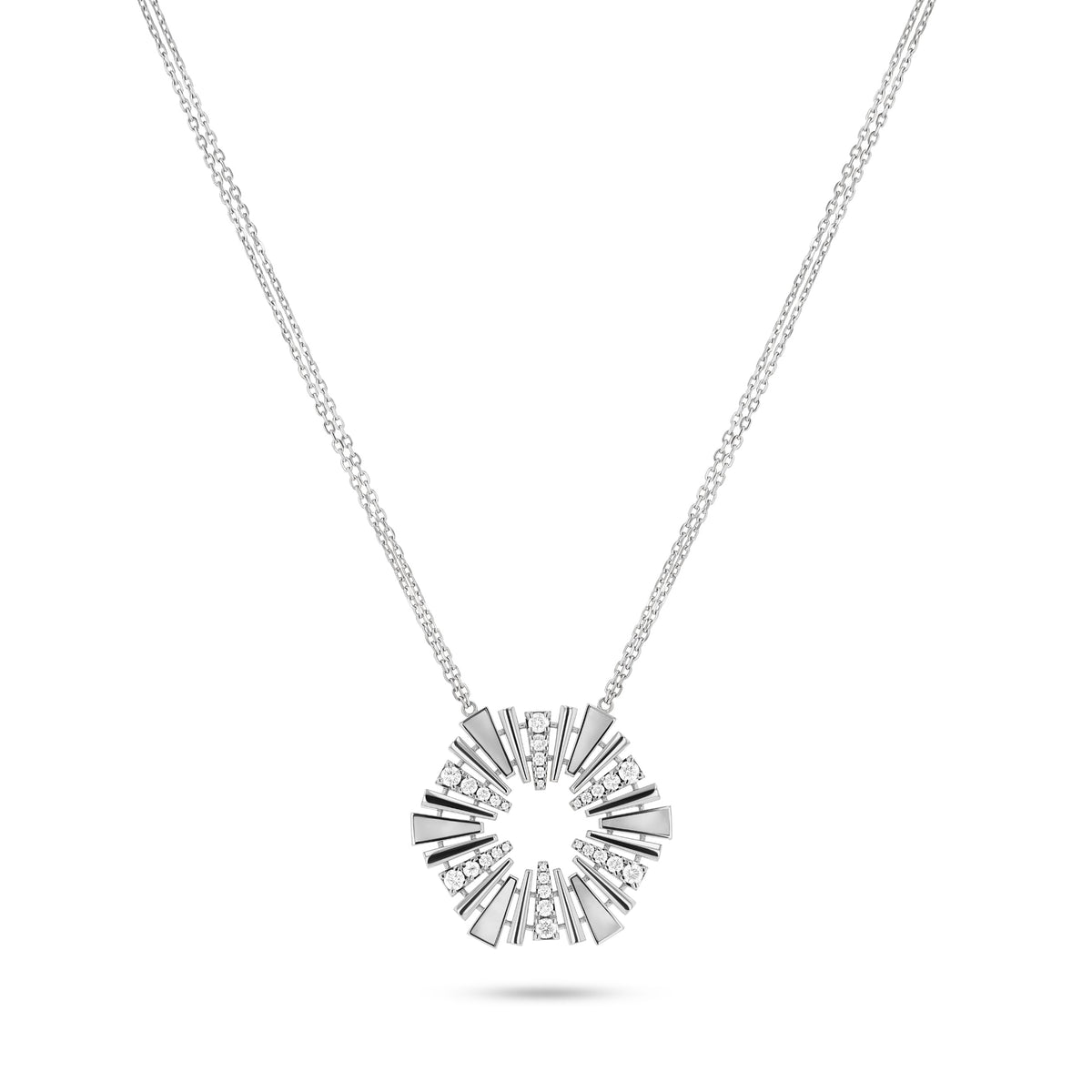 Al Fajr Medium Pendant#Gold_White Gold