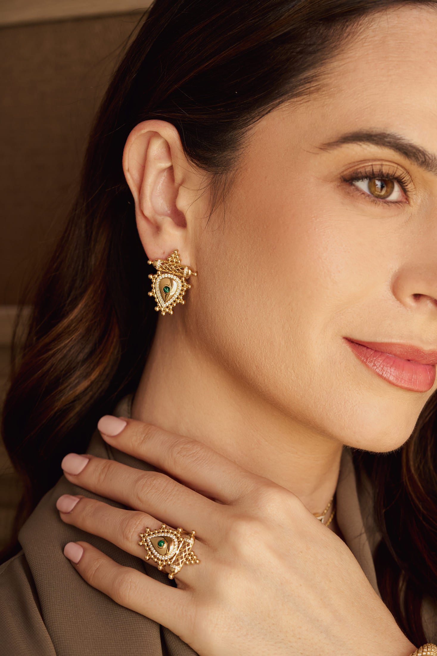 Al Qasr Large Ring – Pearl | Rose Gold