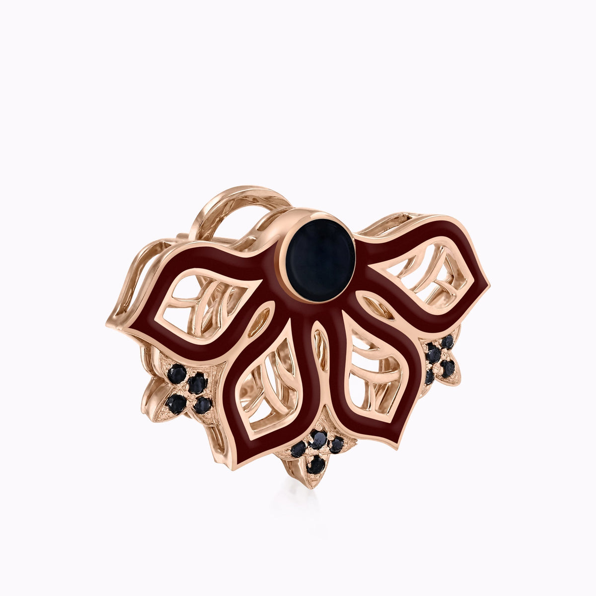 AURA Rise Earrings Small#Gold_Rose Gold