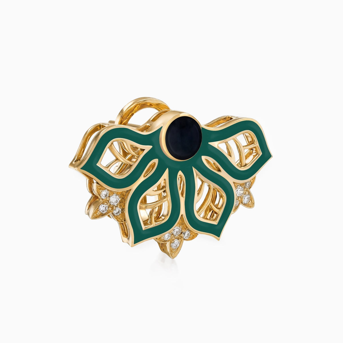 AURA Rise Earrings Small#Gold_Yellow Gold