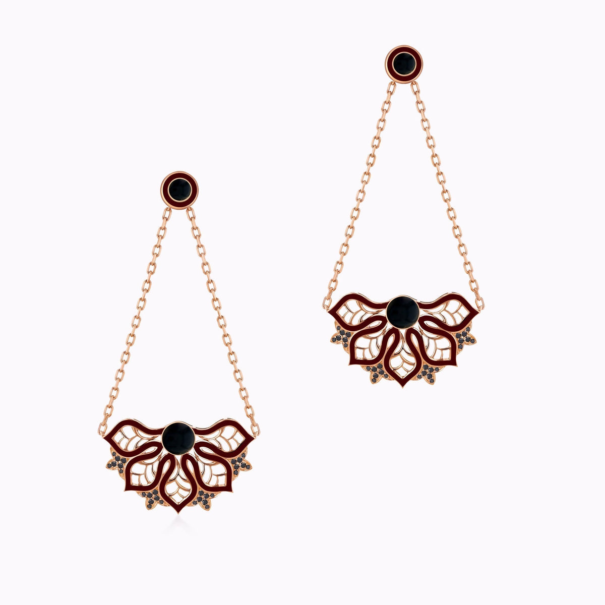 AURA Rise Earrings Medium#Gold_Rose Gold