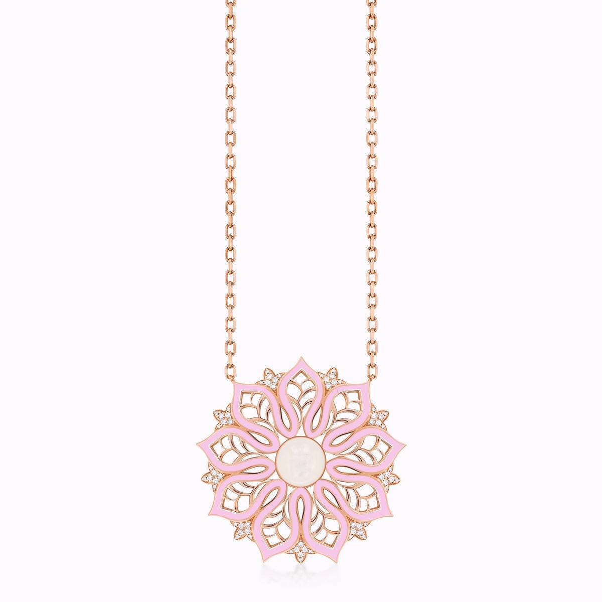 AURA Bloom Necklace Extra Large#Gold_Rose Gold