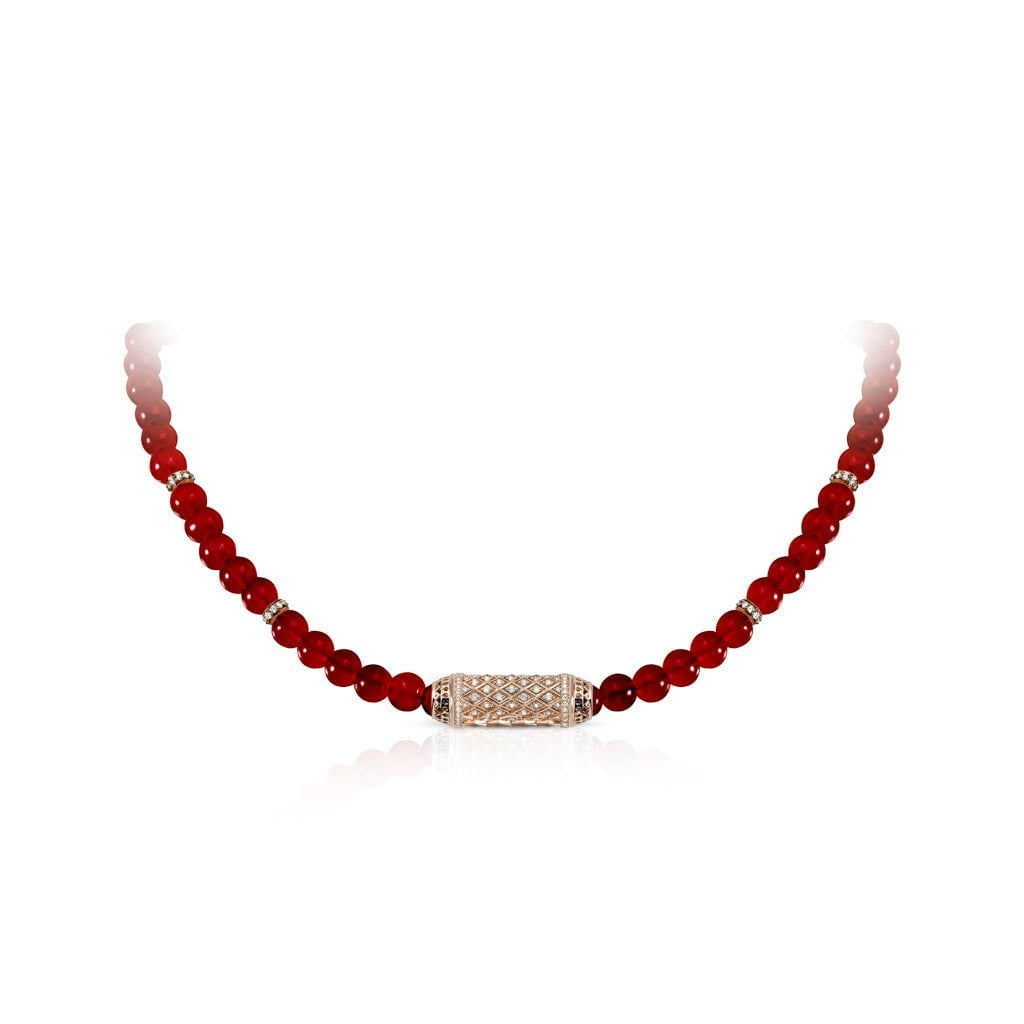 Harmony Agate Beads Necklace Full Diamond