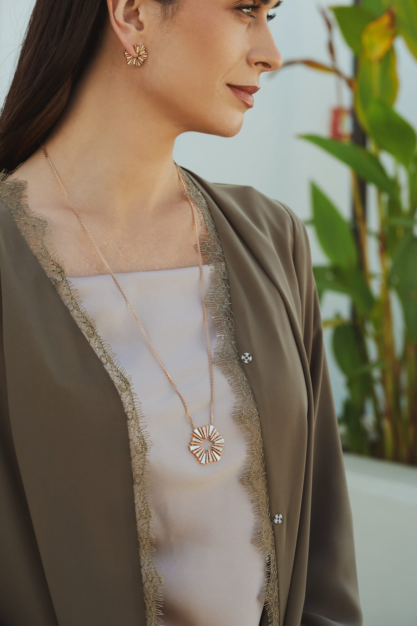 Al Fajr small Hoop Yellow Gold Earrings