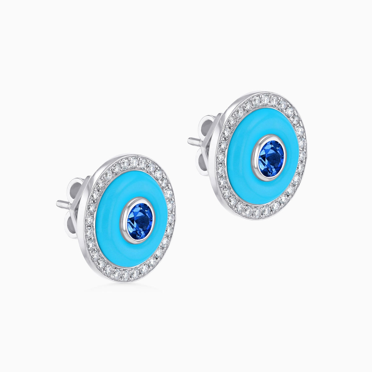 BOHO Earth Earrings Medium#Gold_White Gold