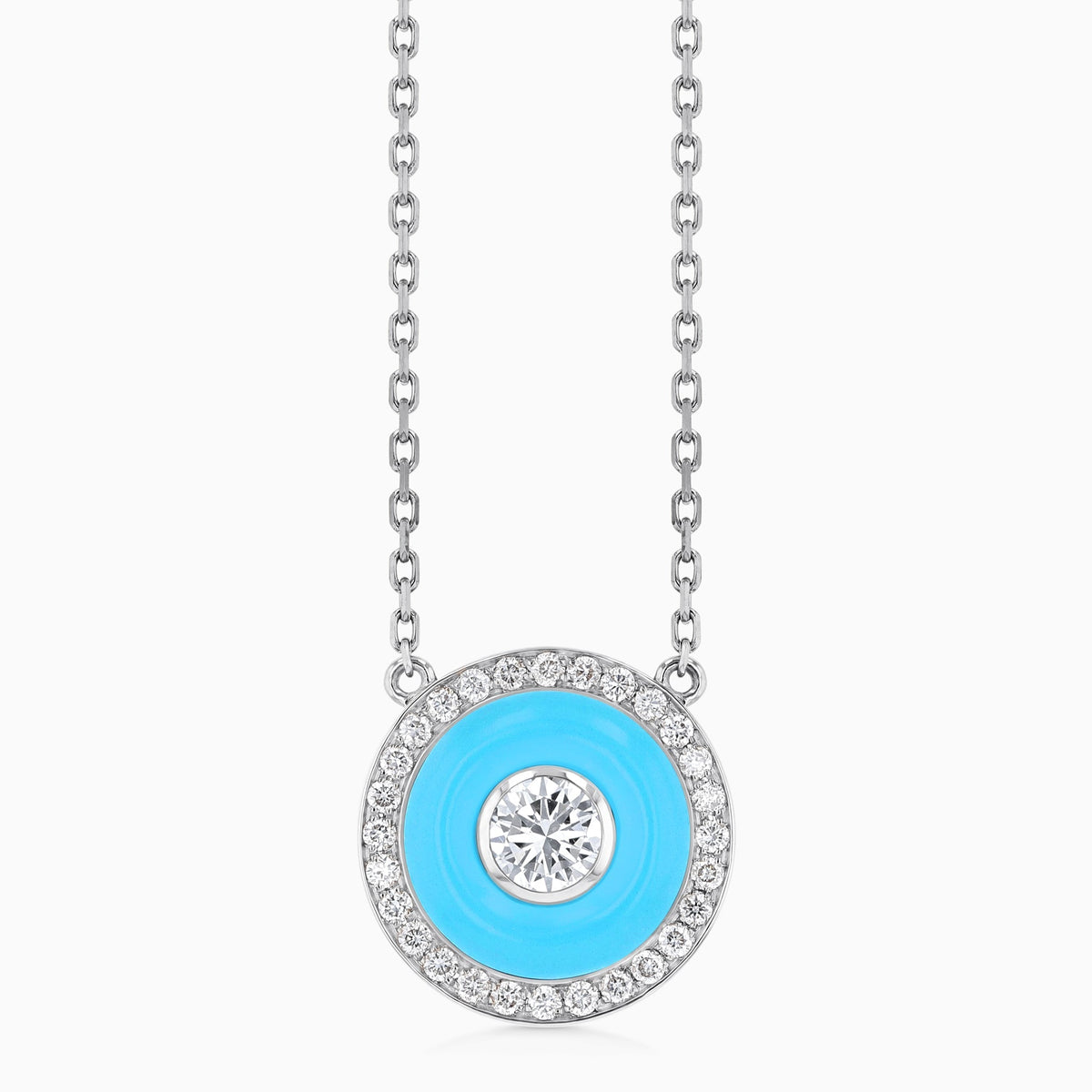 BOHO Earth Pendant Medium#Gold_White Gold