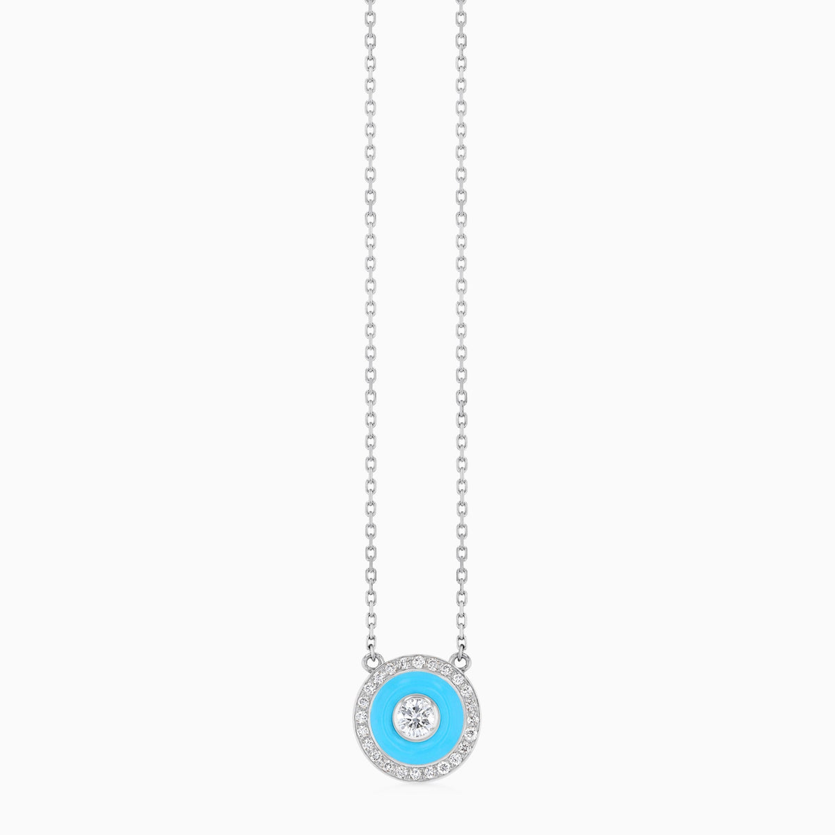 BOHO Earth Pendant Small#Gold_White Gold