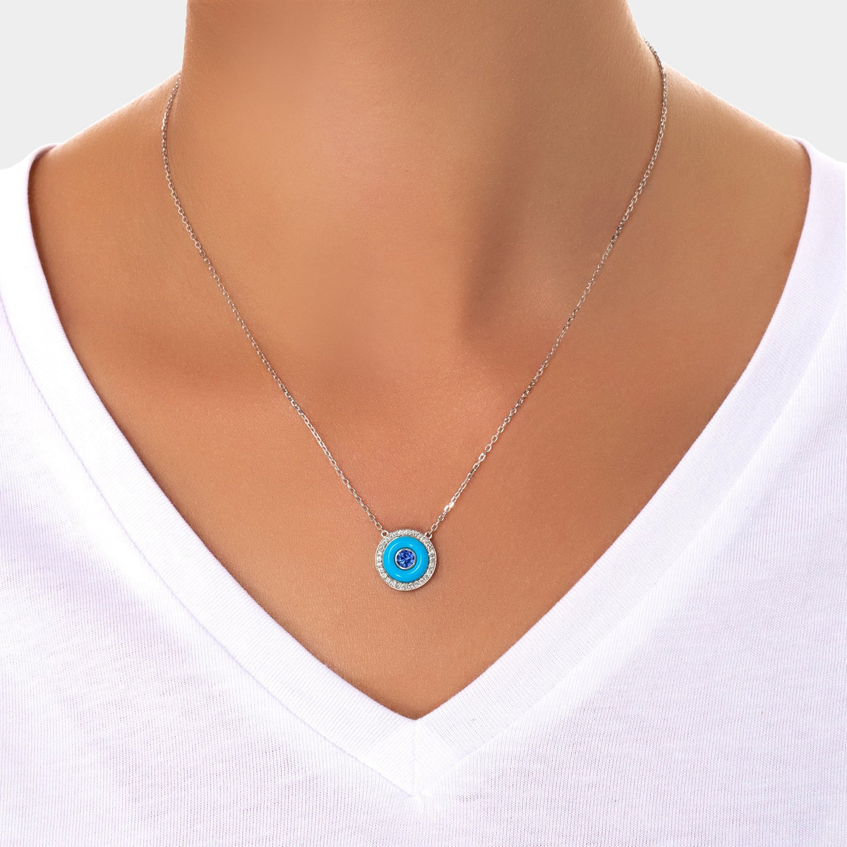 BOHO Earth Pendant Medium#Gold_White Gold