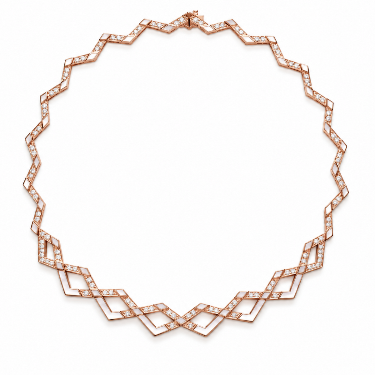 Eternity Noor Mother of Pearl Necklace- Rose Gold