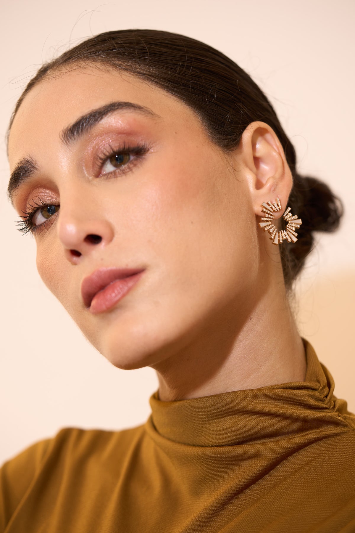 Al Fajr Full Diamond Hoop Earrings