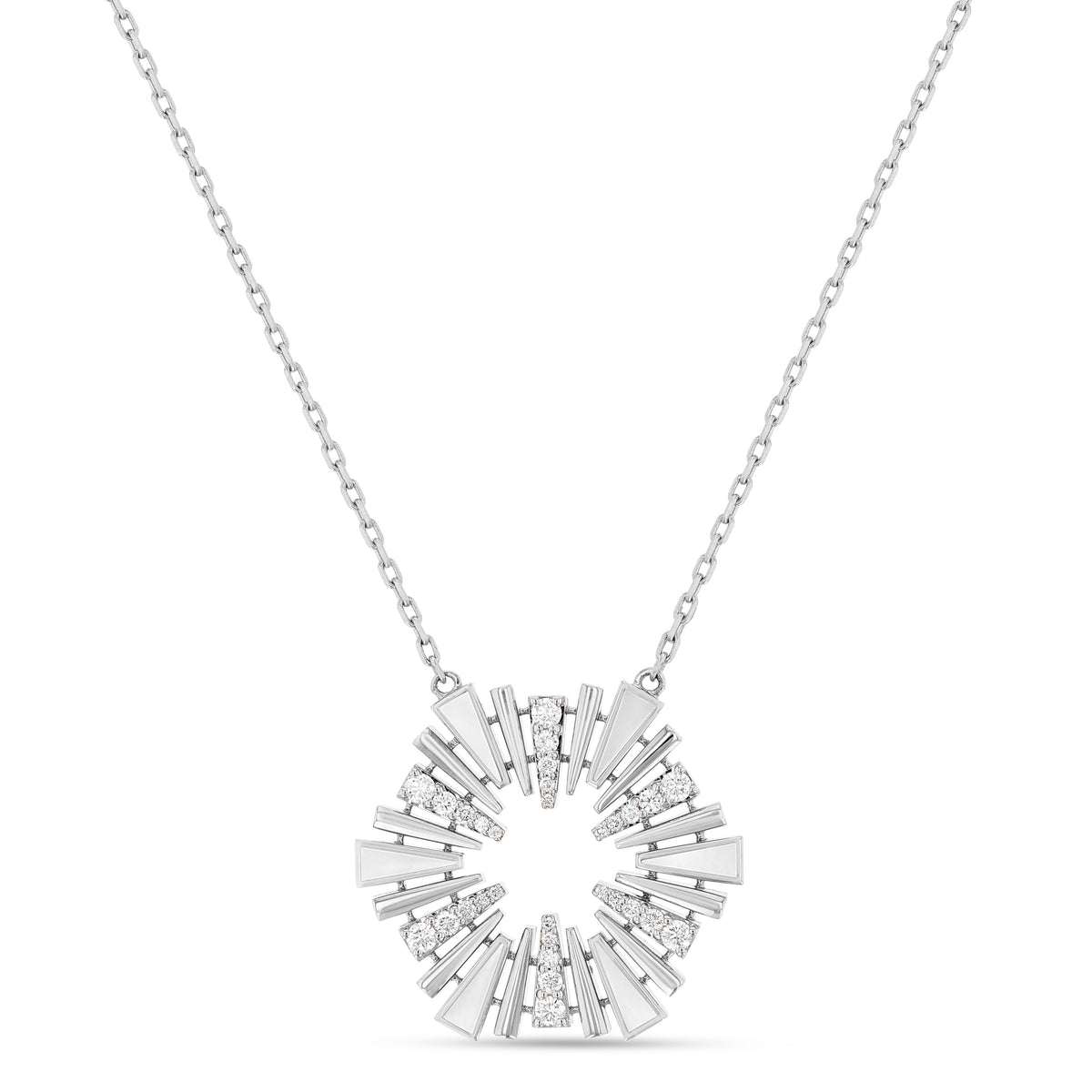Al Fajr Shurooq Small Pendant#Gold_White Gold