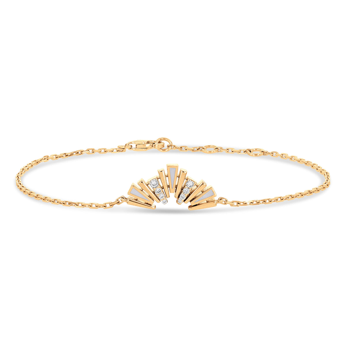 Al Fajr Half Motif Bracelet#Gold_Yellow Gold