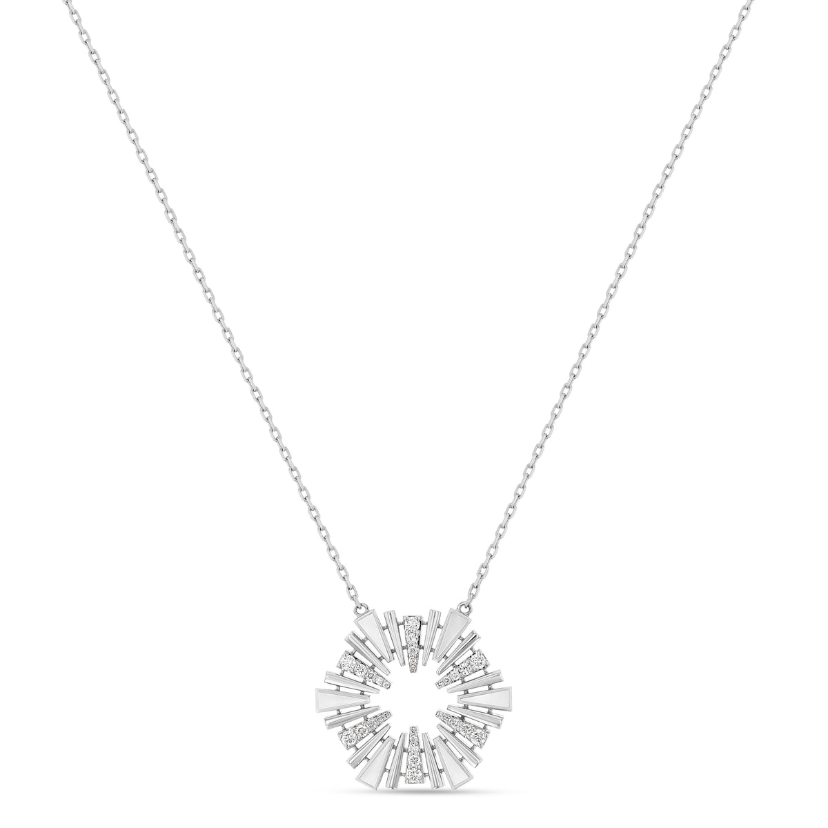 Al Fajr Shurooq Small Pendant#Gold_White Gold