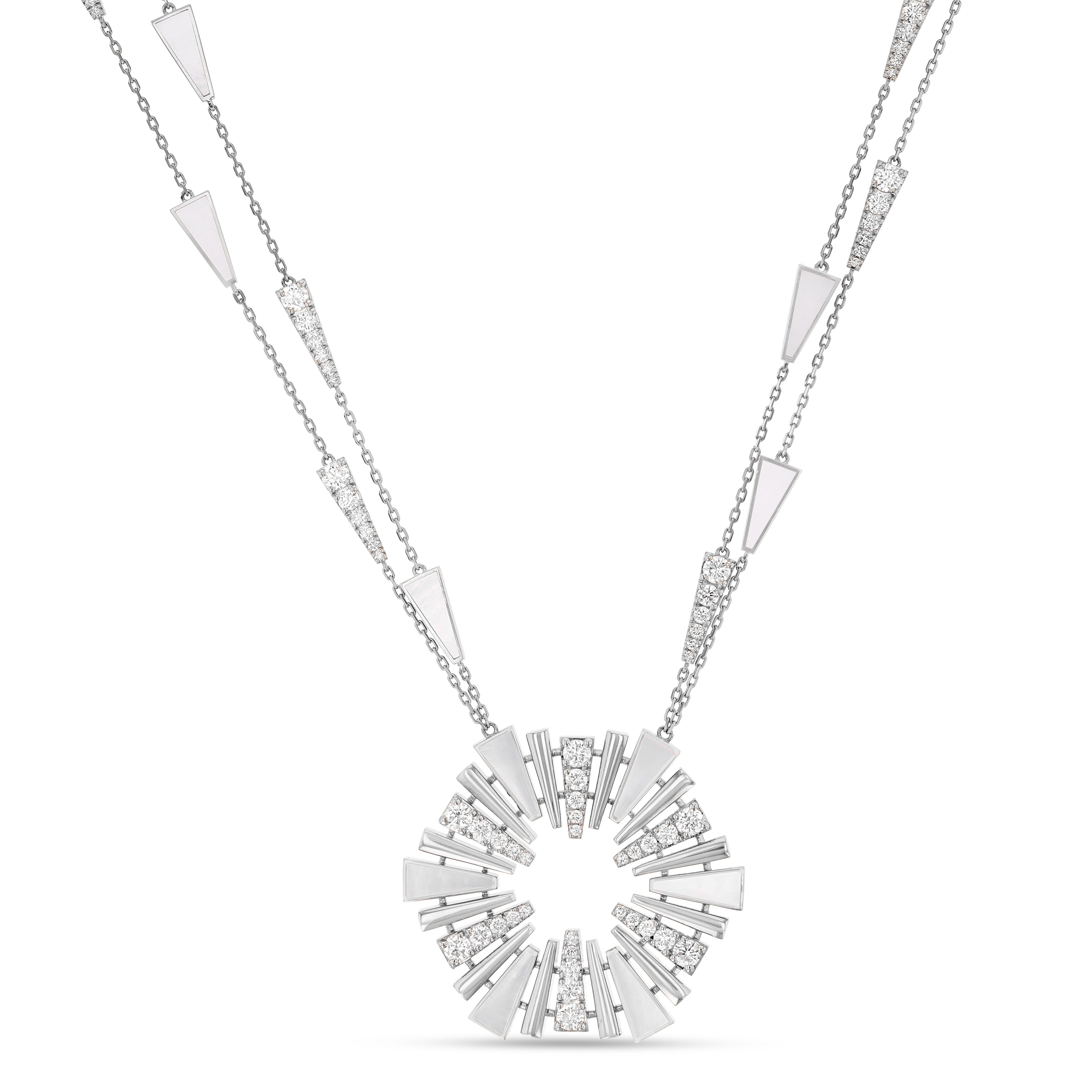 Al Fajr Shurooq Large Pendant White Gold