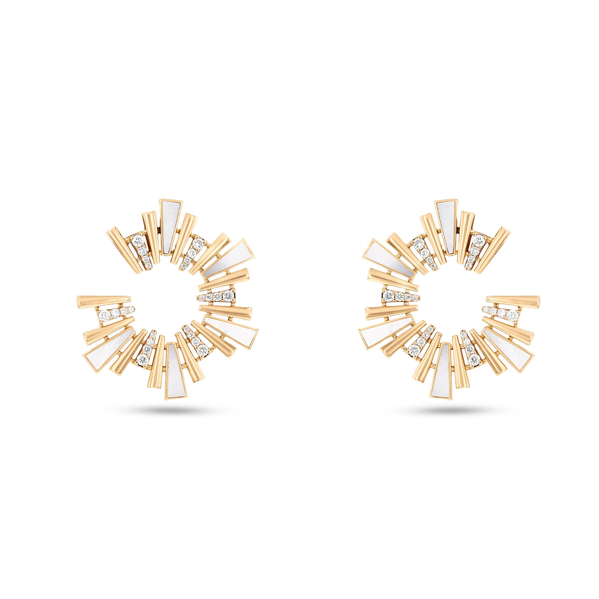 Al Fajr Hoop Earrings#Gold_Yellow Gold