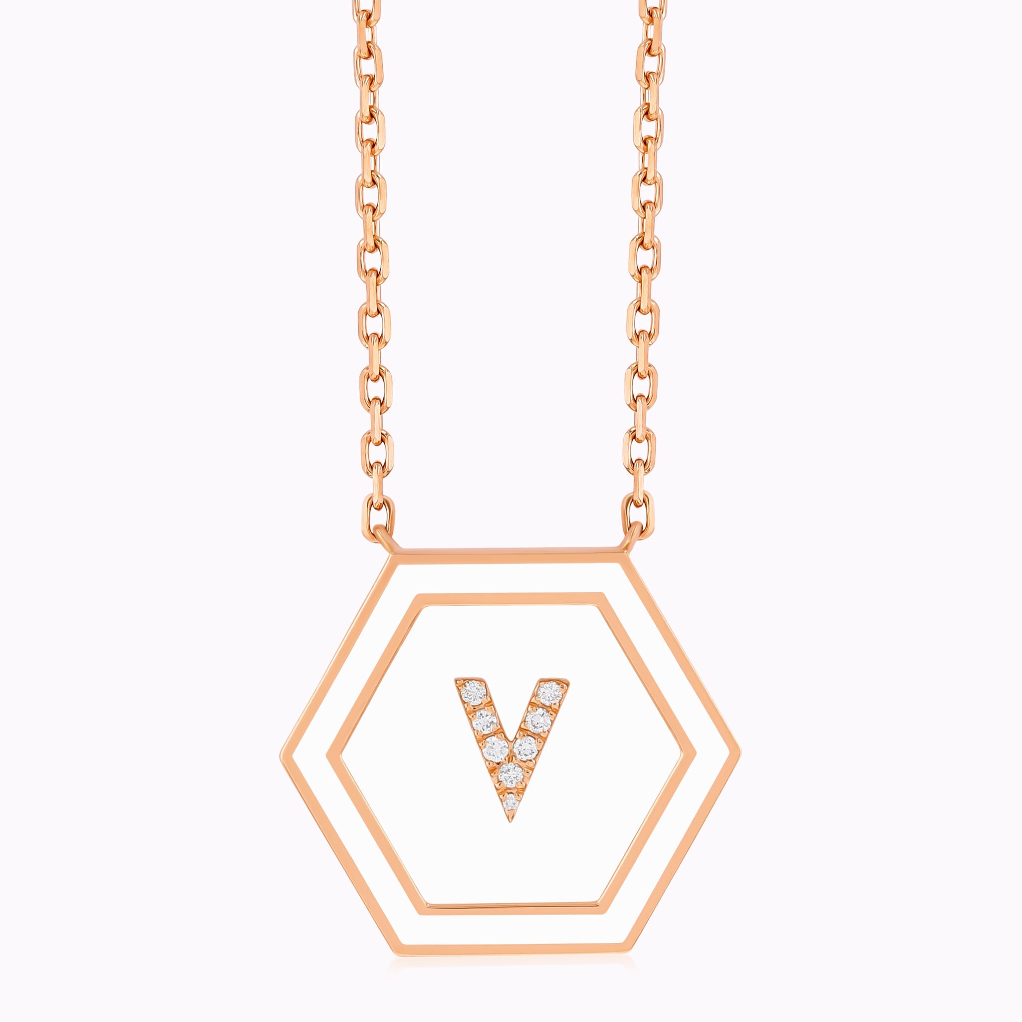 HEXA Letter V Necklace