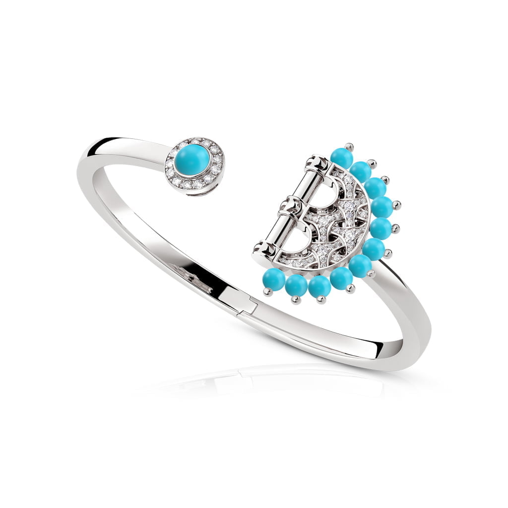 Heritage Turquoise Bangle Full Diamond