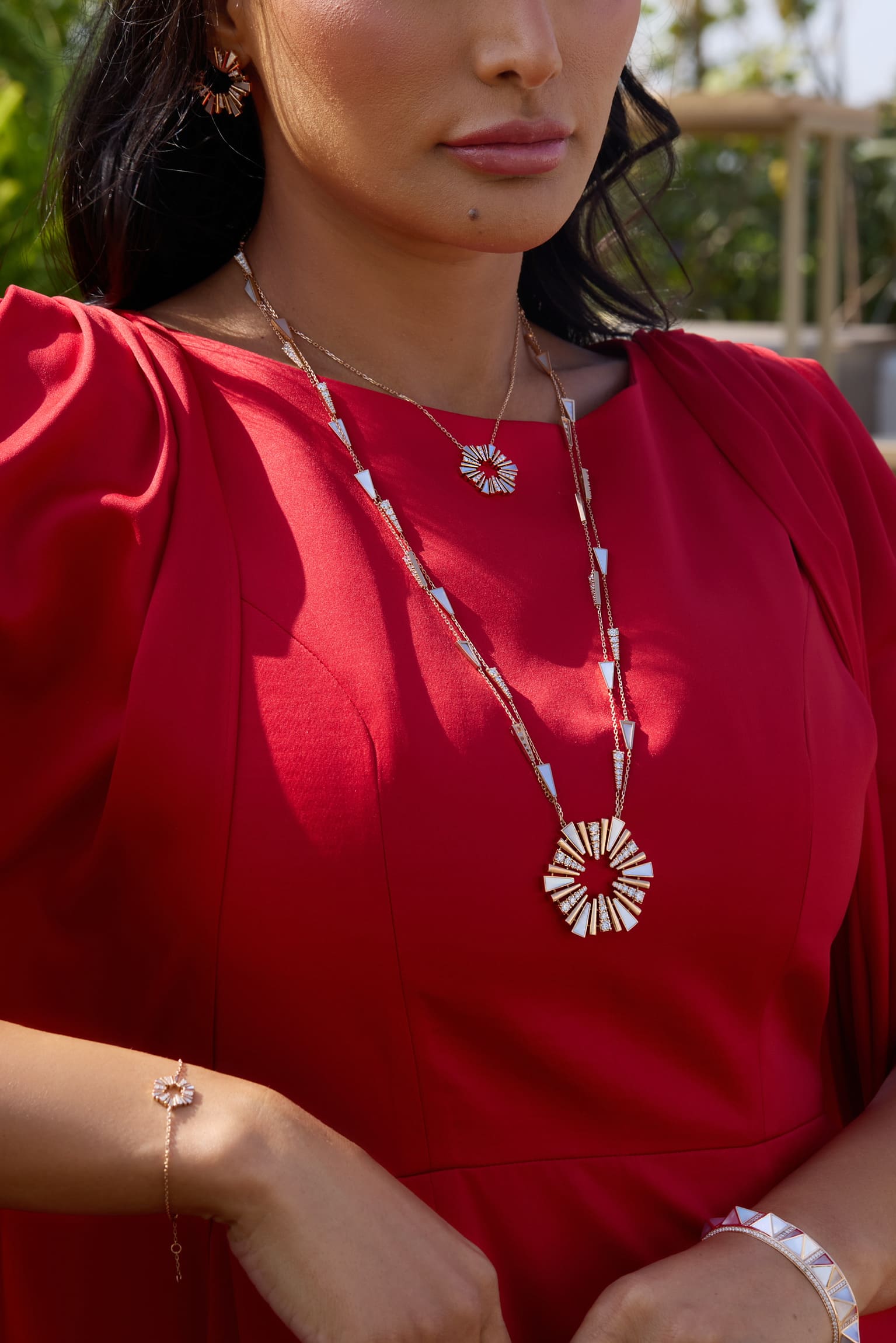 Al Fajr Shurooq Large Pendant White Gold