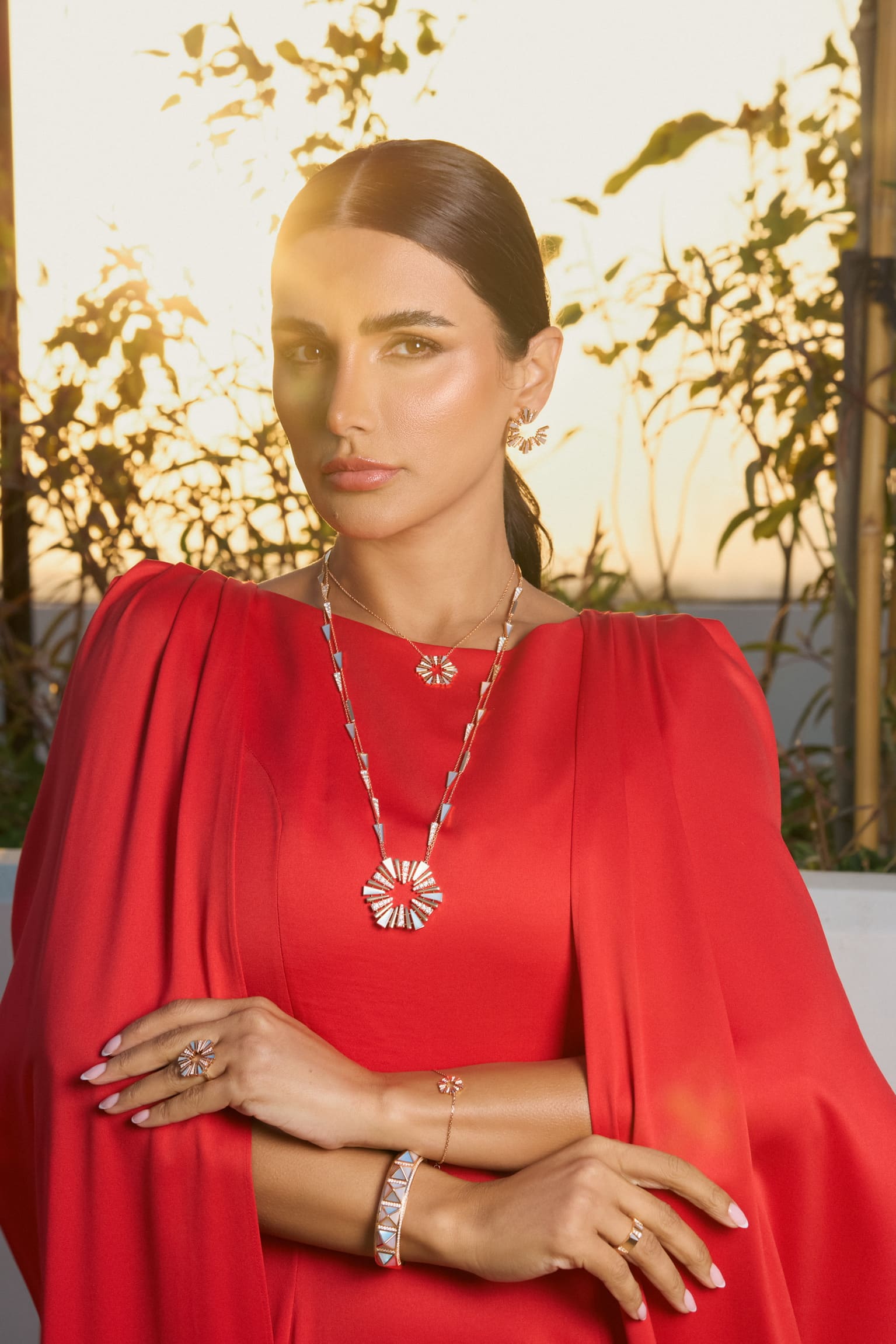 Al Fajr Shurooq Large Pendant White Gold