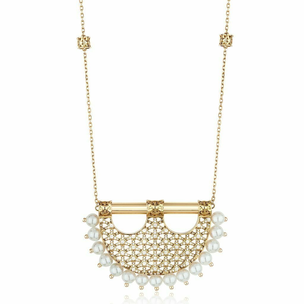 Heritage Pendant in Large Model Full Diamond#Gold_Yellow Gold