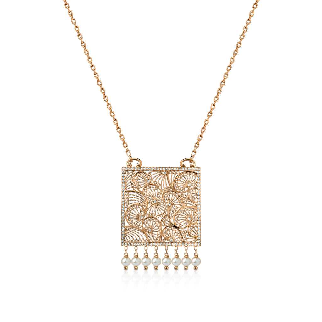 Al Mona Large Square Pendant