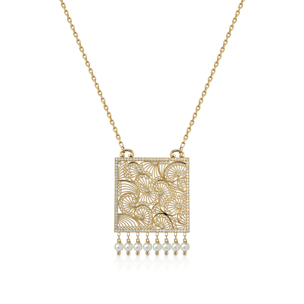 Al Mona Large Square Pendant
