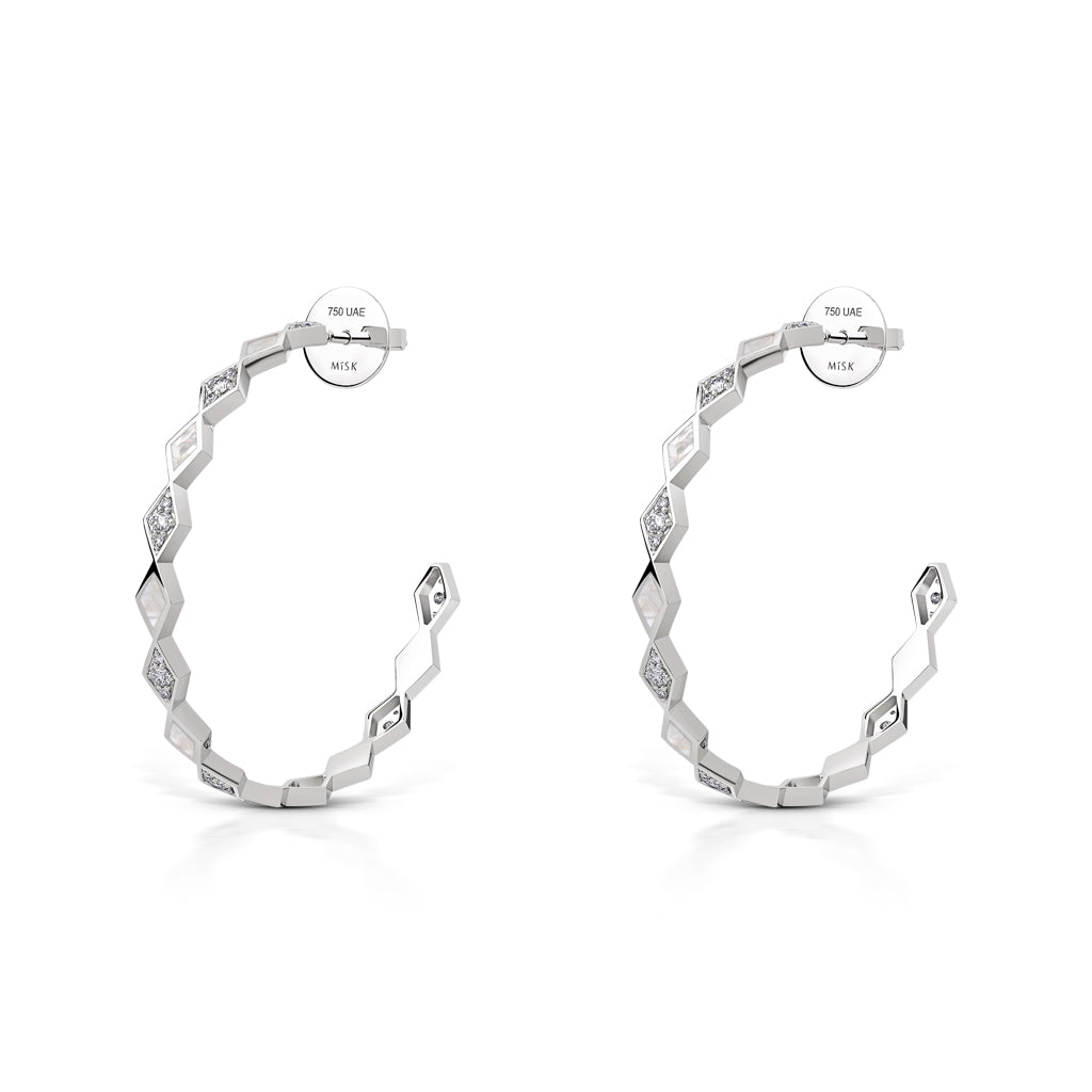 Eternity Large Mother of Pearl Hoop Earrings