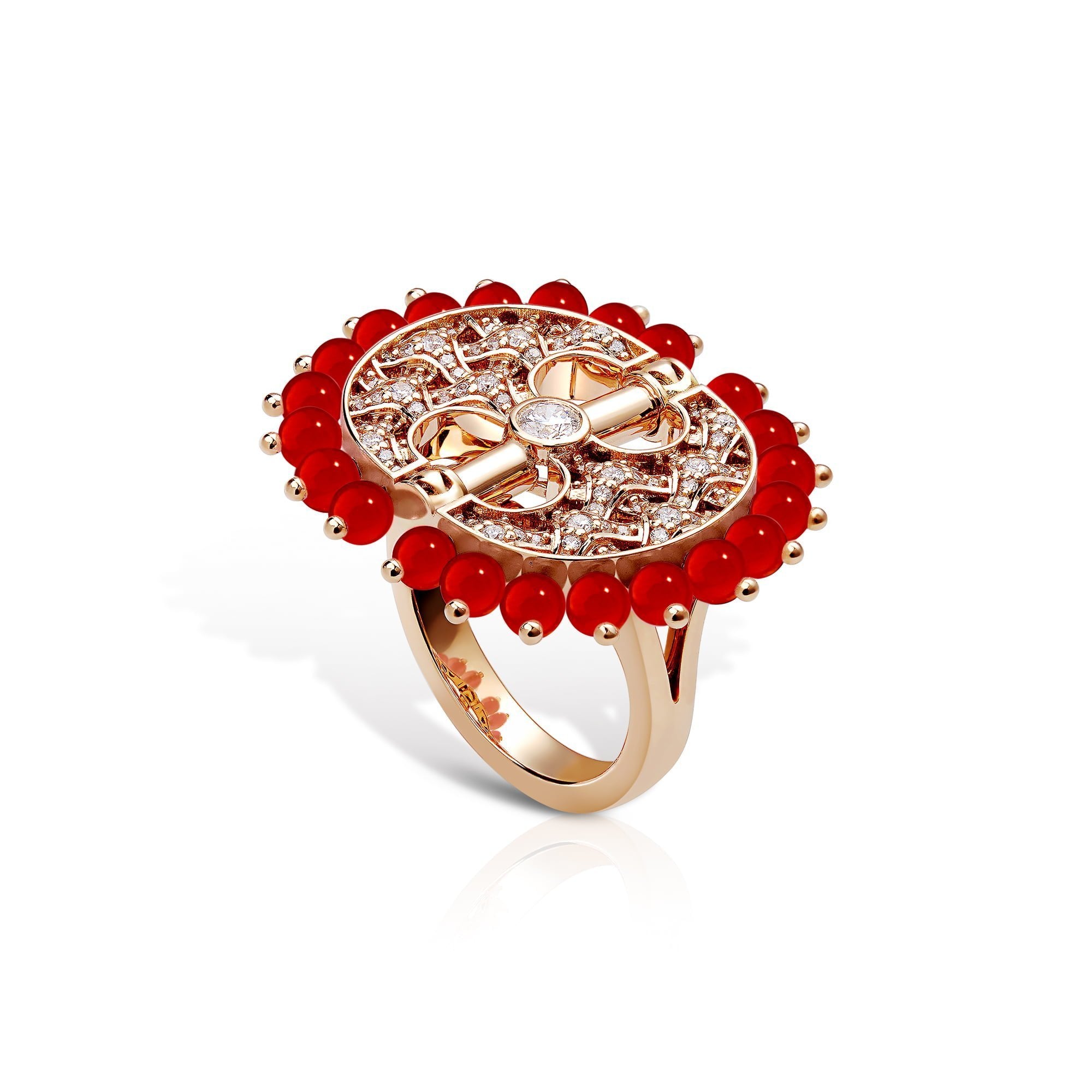 Heritage Full Diamond Two Wing Ring