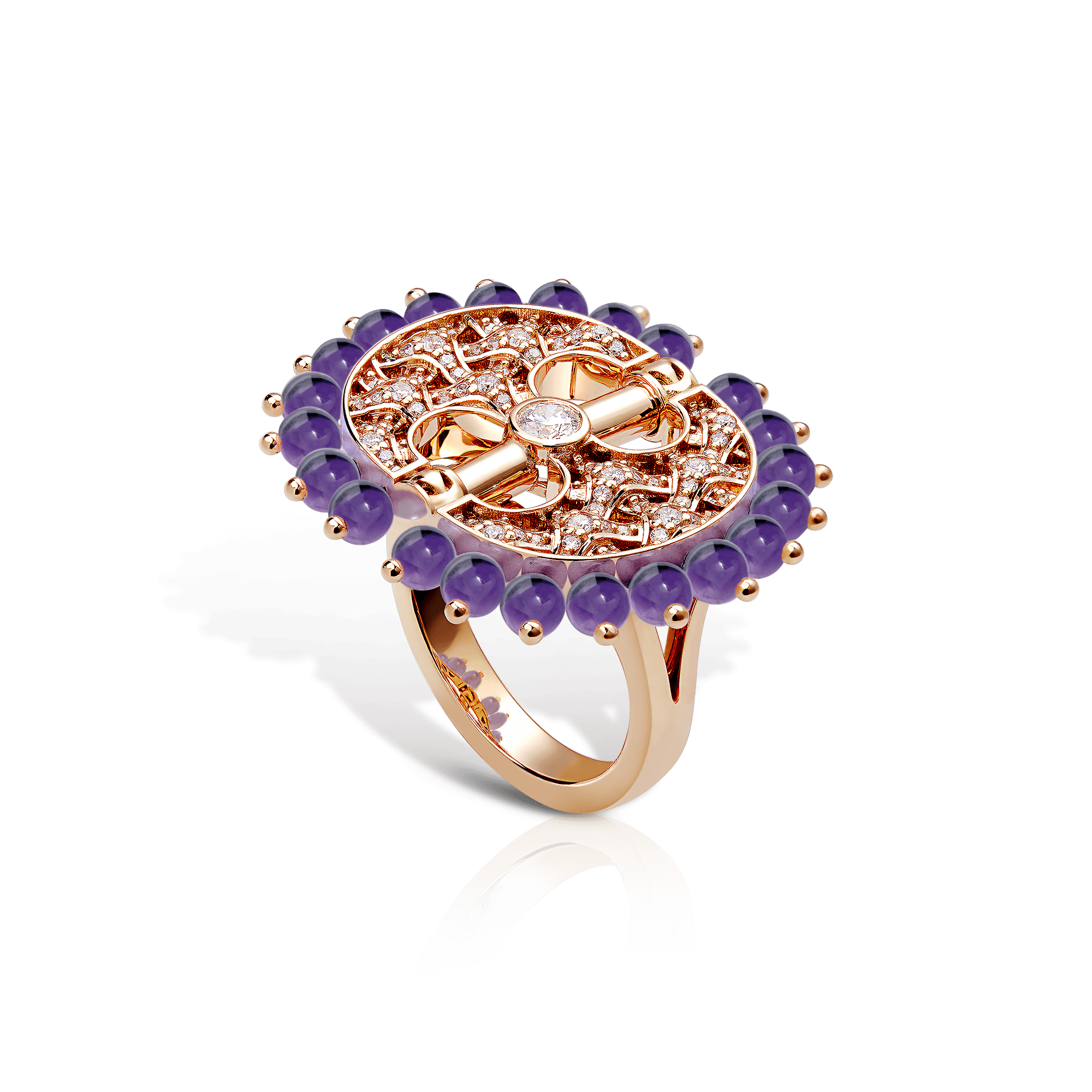 Heritage Full Diamond Two Wing Ring