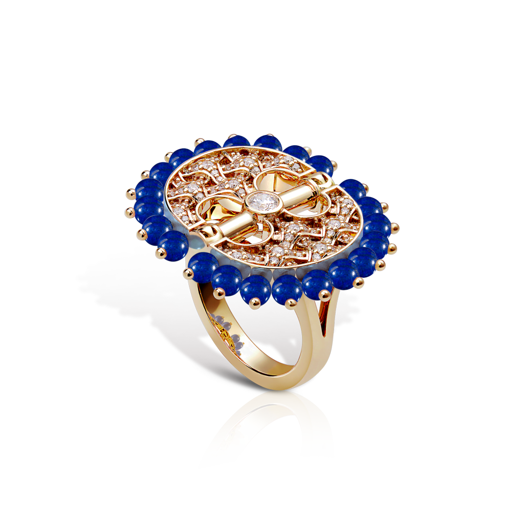 Heritage Full Diamond Two Wing Ring
