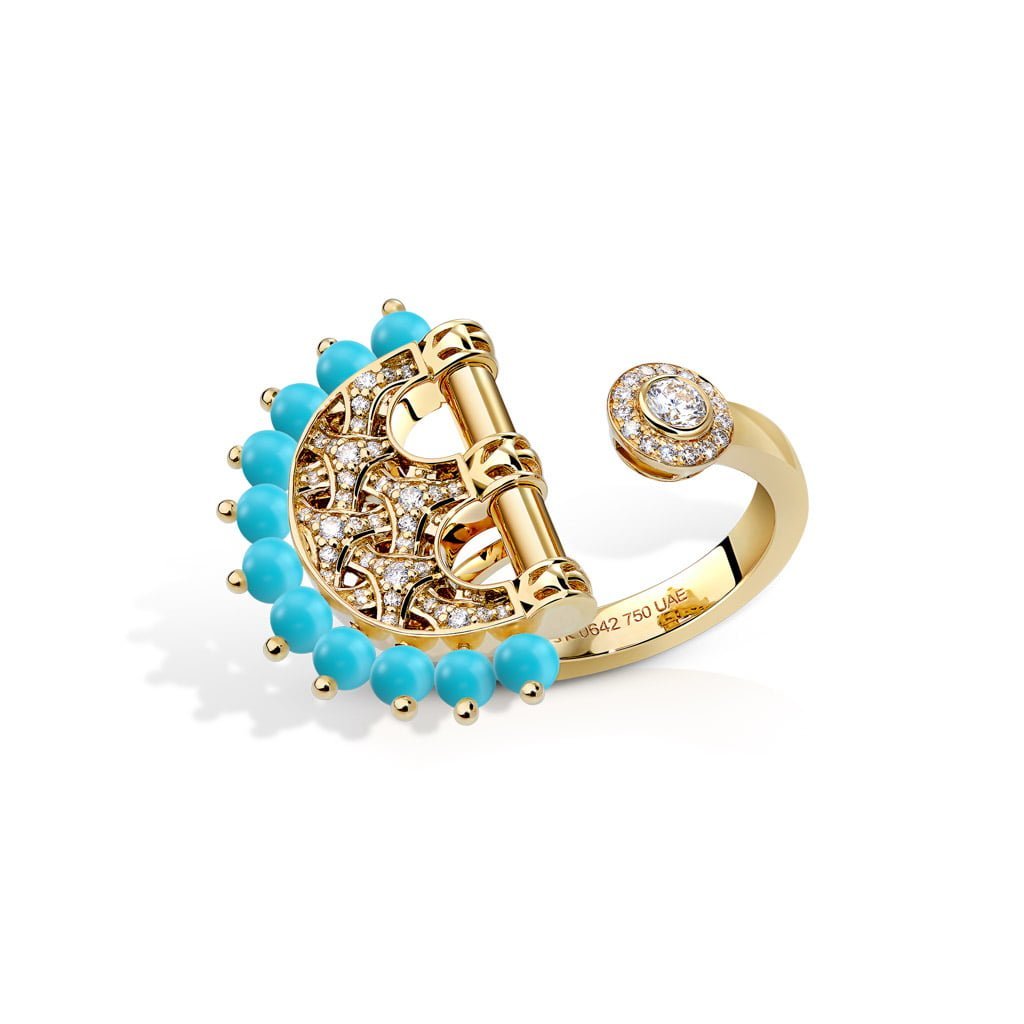 Heritage Turquoise Full Diamond Ring