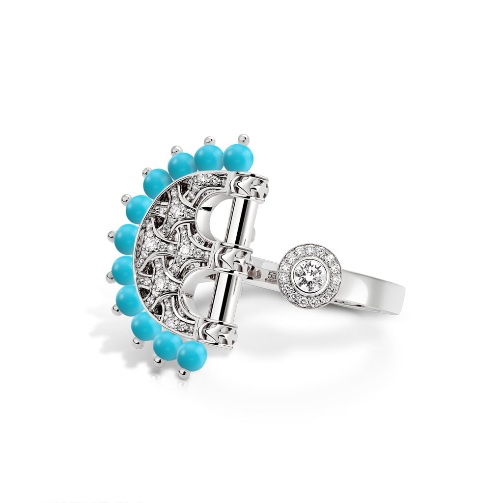 Heritage Turquoise Full Diamond Ring