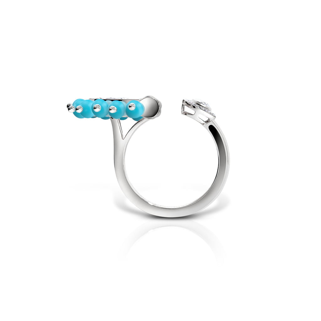 Heritage Turquoise Full Diamond Ring